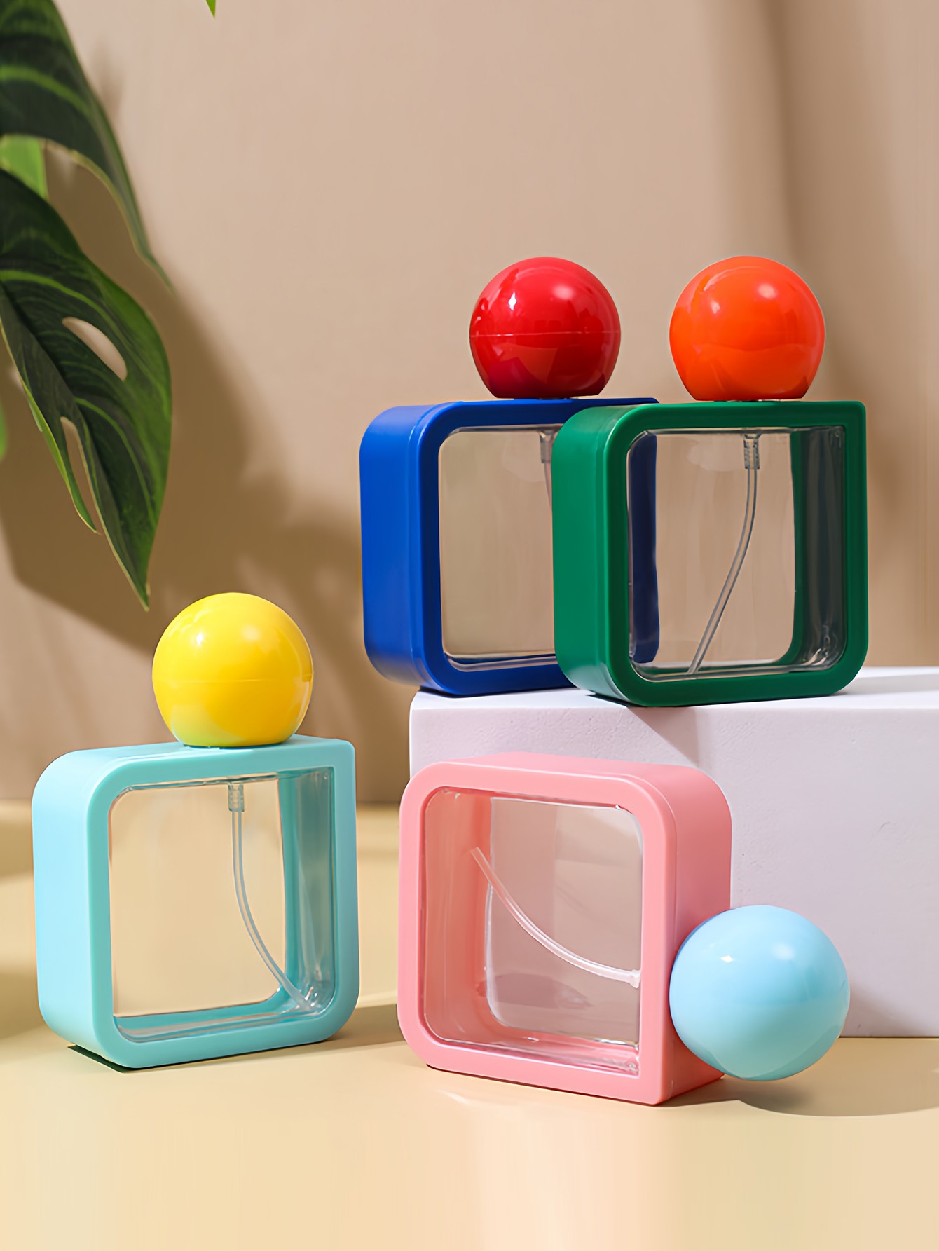 Color Block Cosmetic Bottle