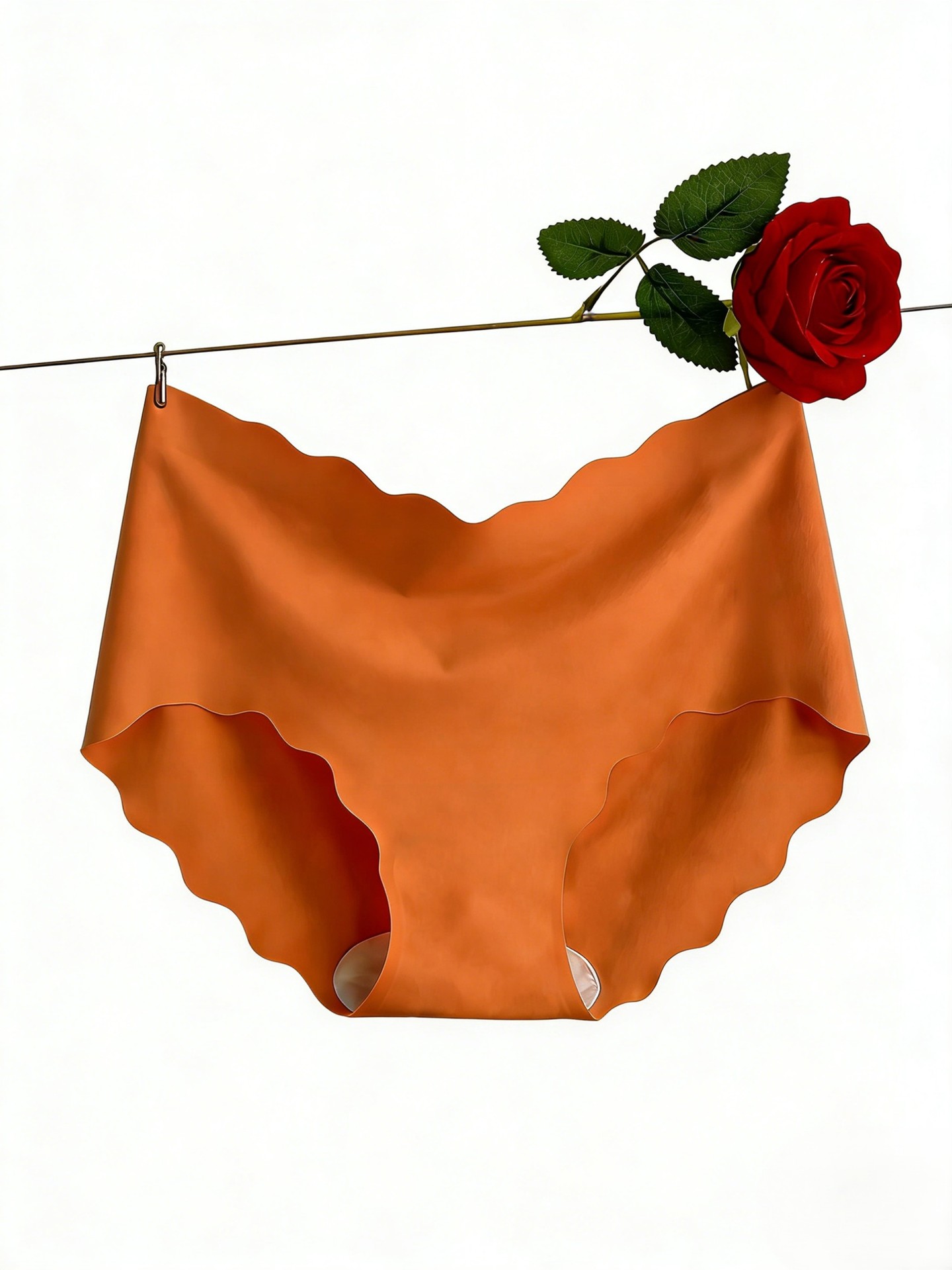 Soft Seamless Scallop-Trim Brief