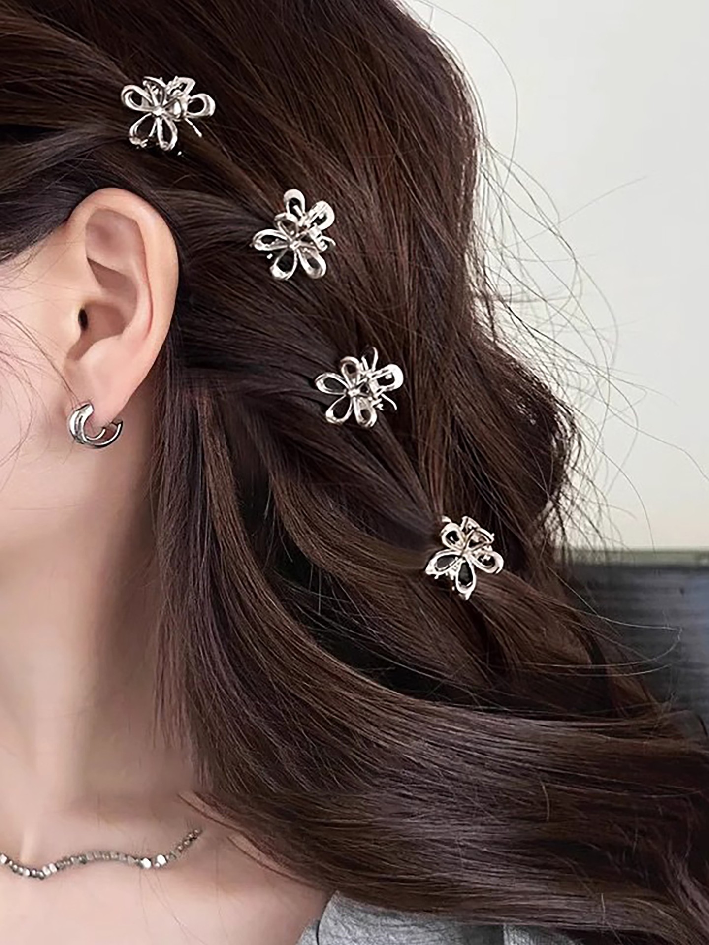 4Pcs Flowers Hair Clip
