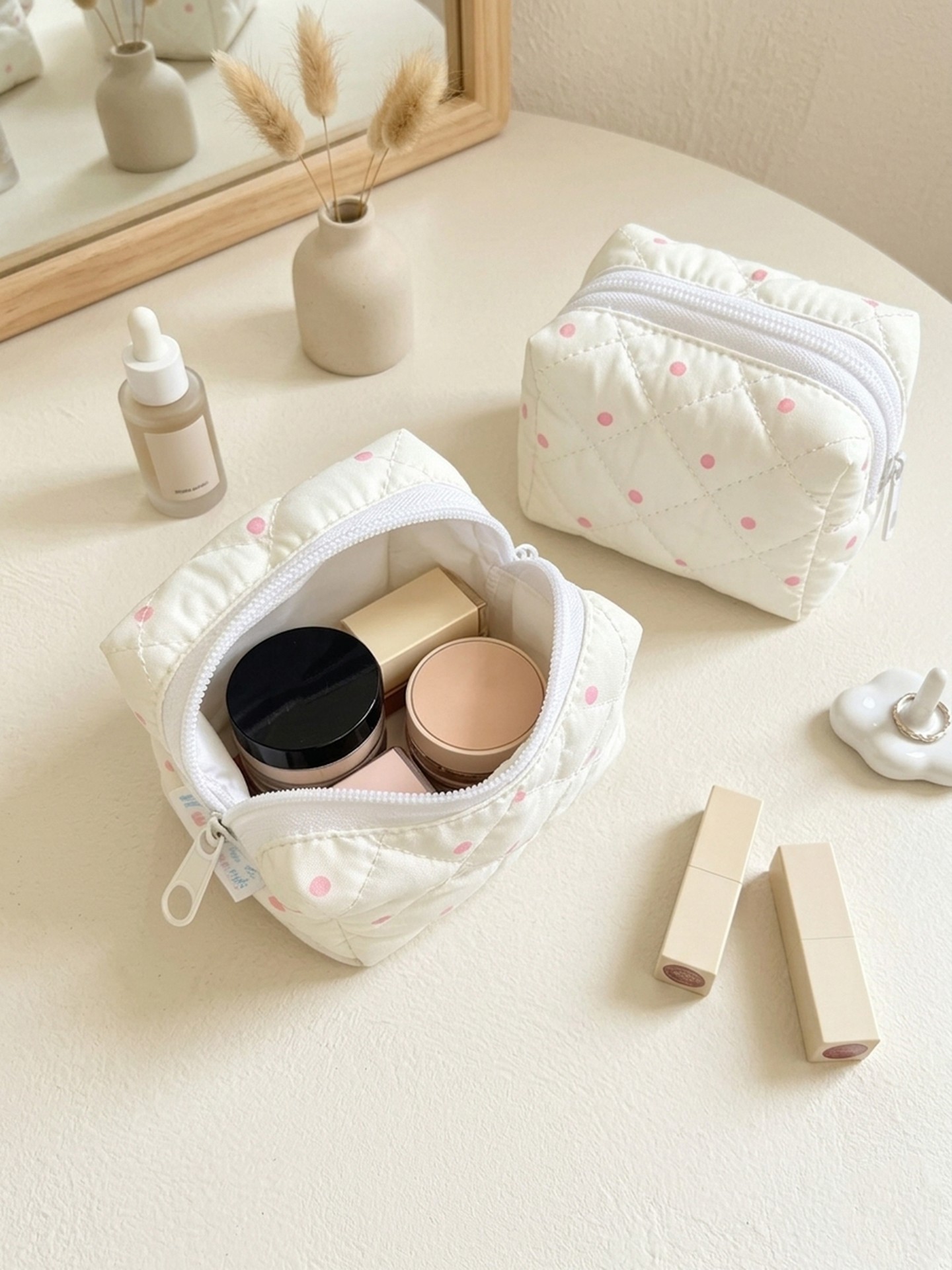 Decorative Stitch Makeup Bag