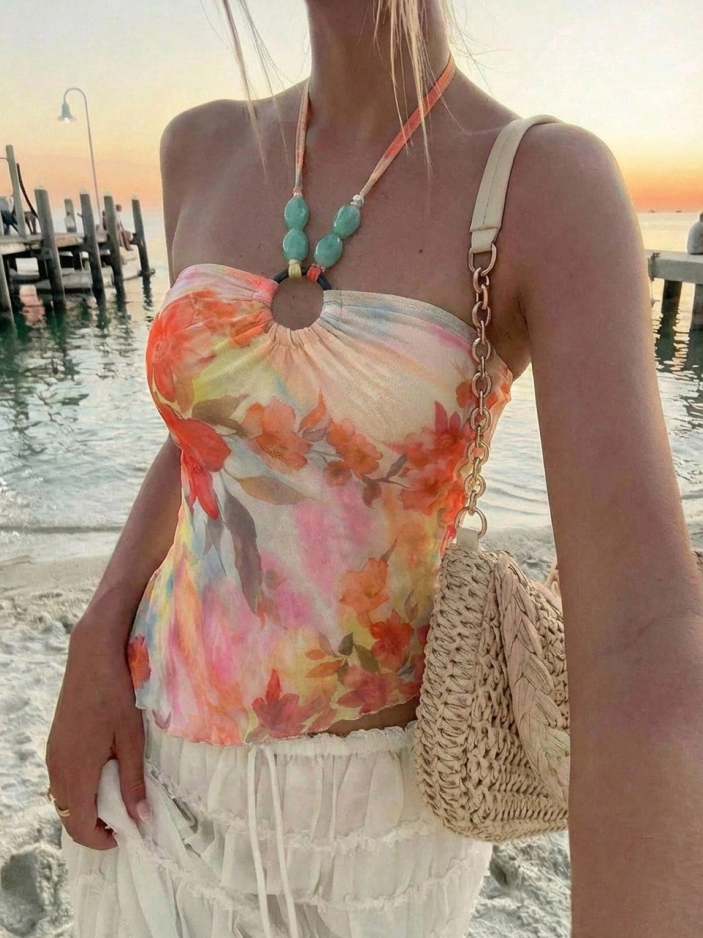 Beads Halter Top