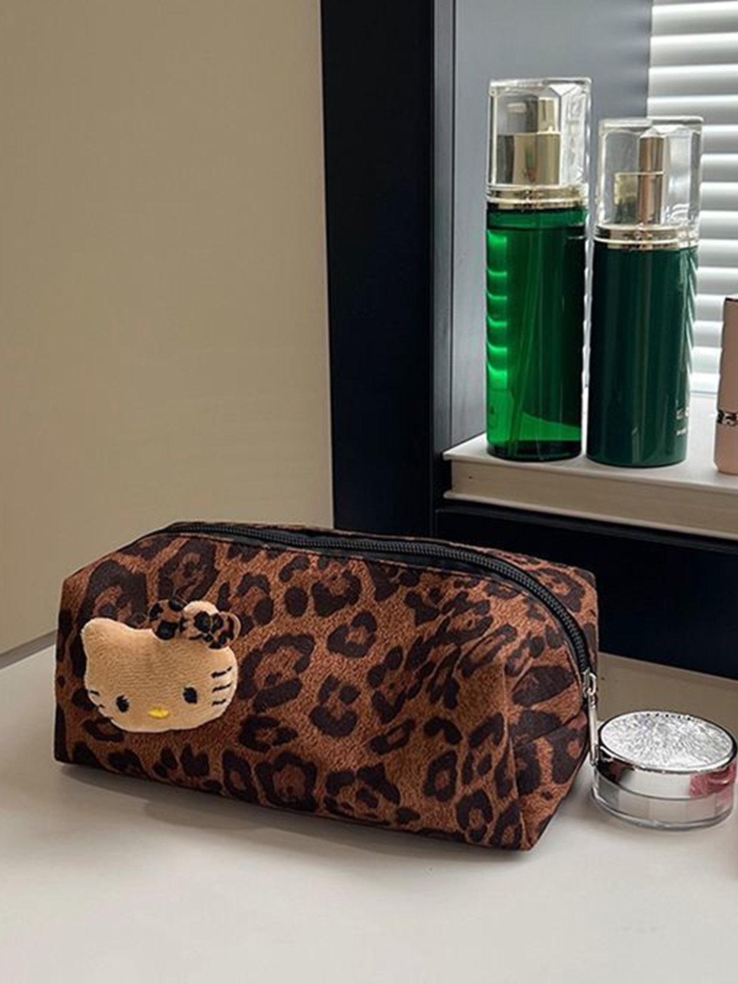 3D-Kitten&Leopard Makeup Bag