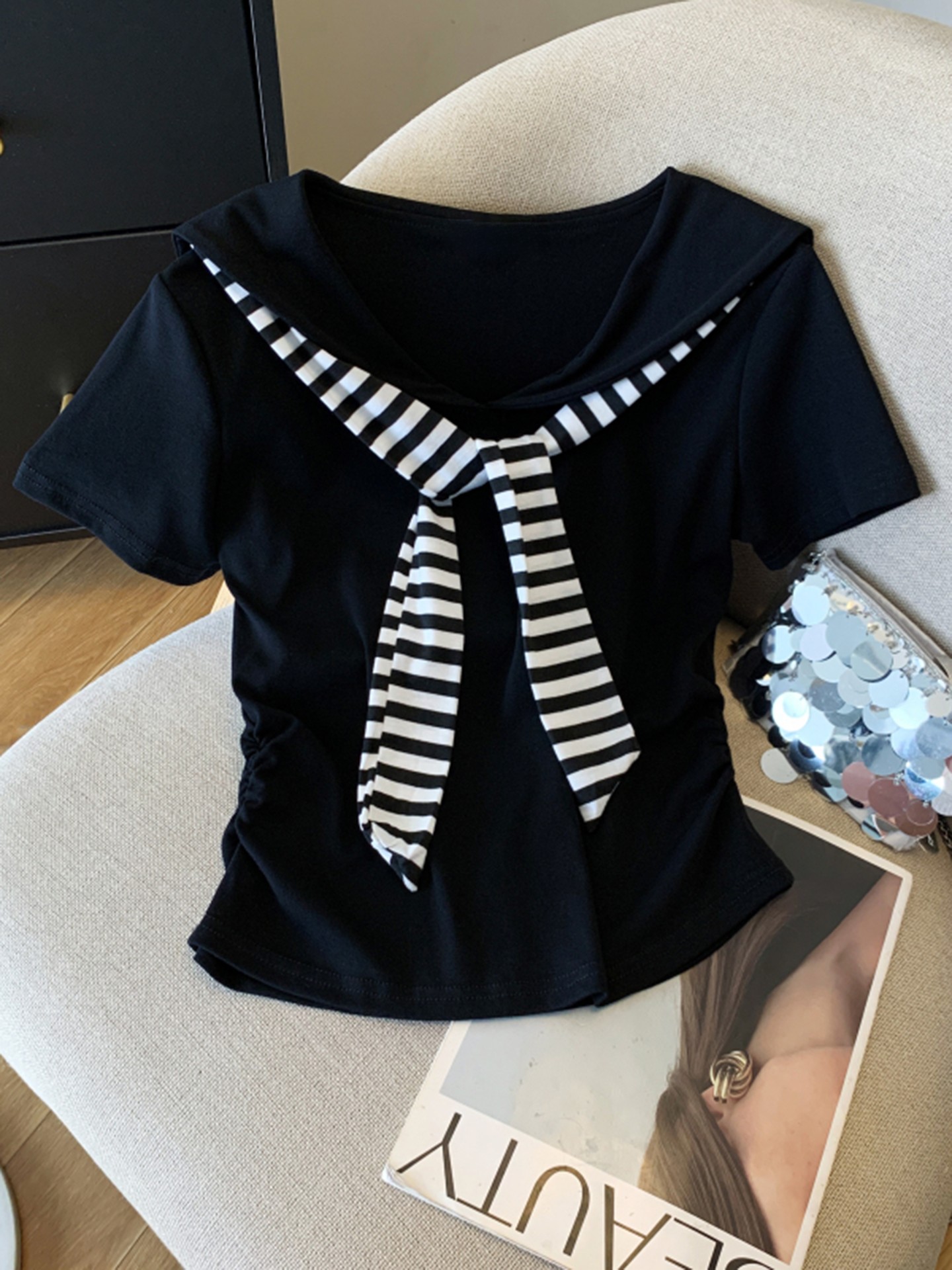 Scarf Pullover T-Shirt