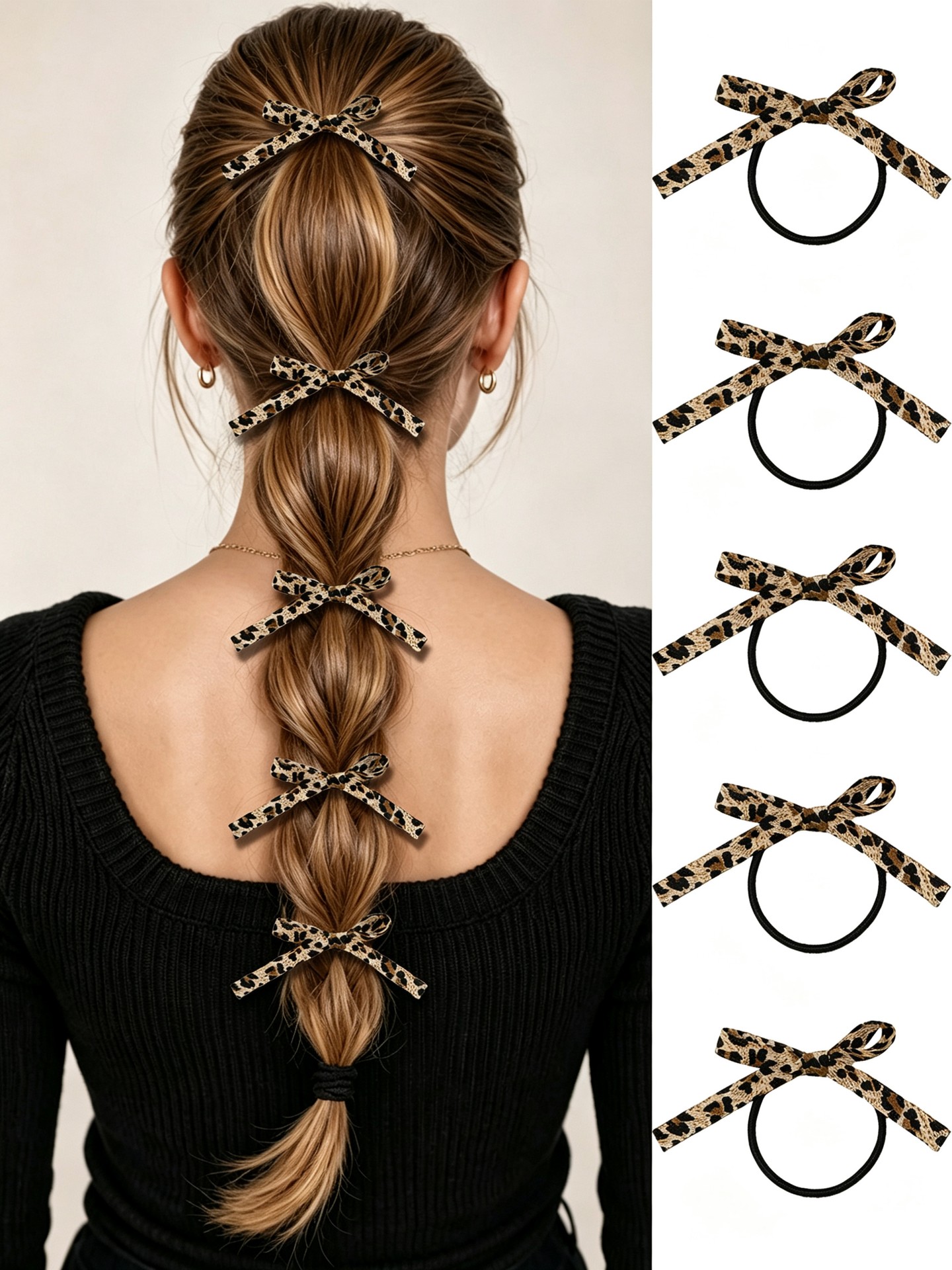 5pcs Bow Hair Tie