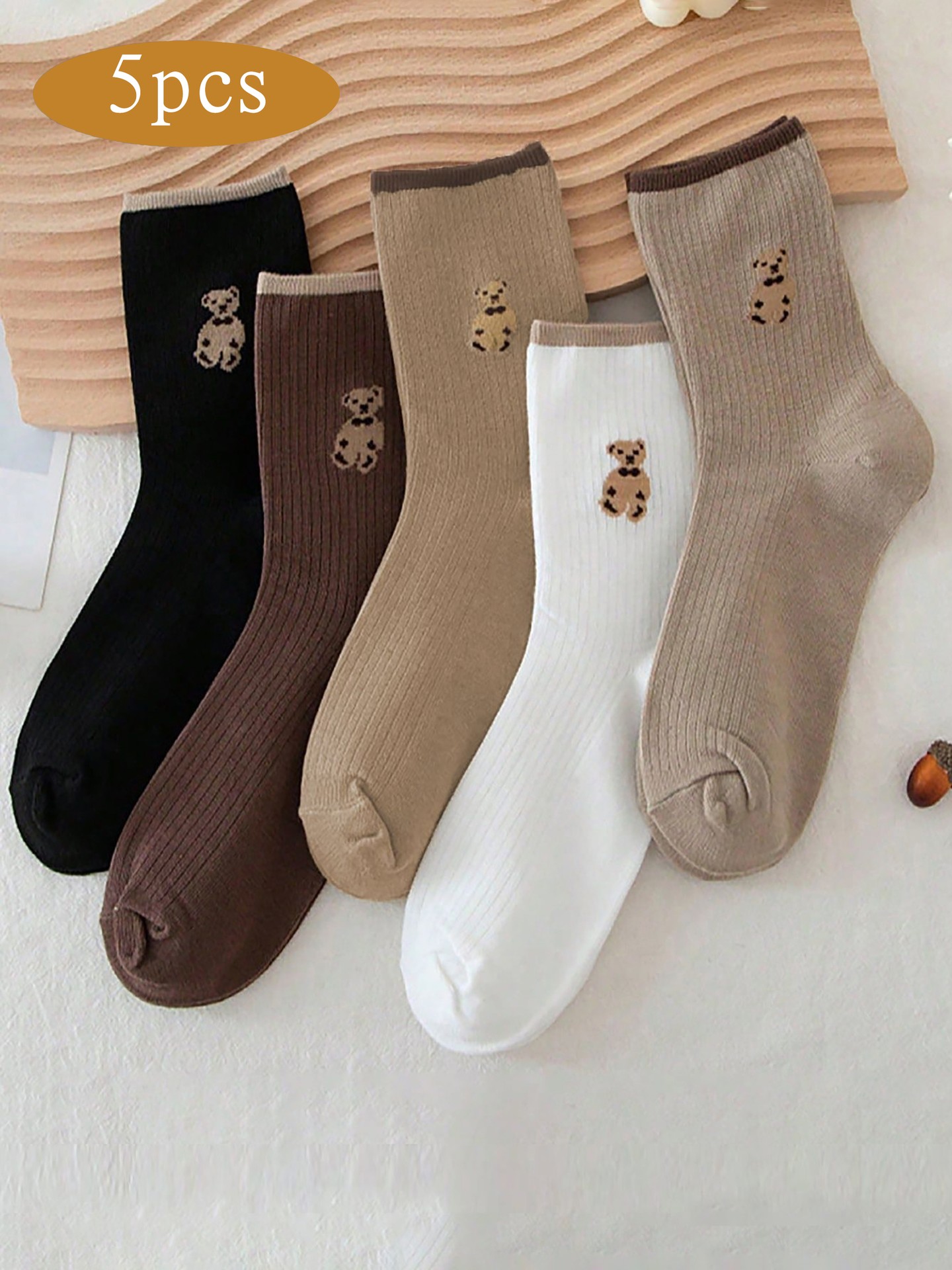 5Pairs Of Animal Print Sock