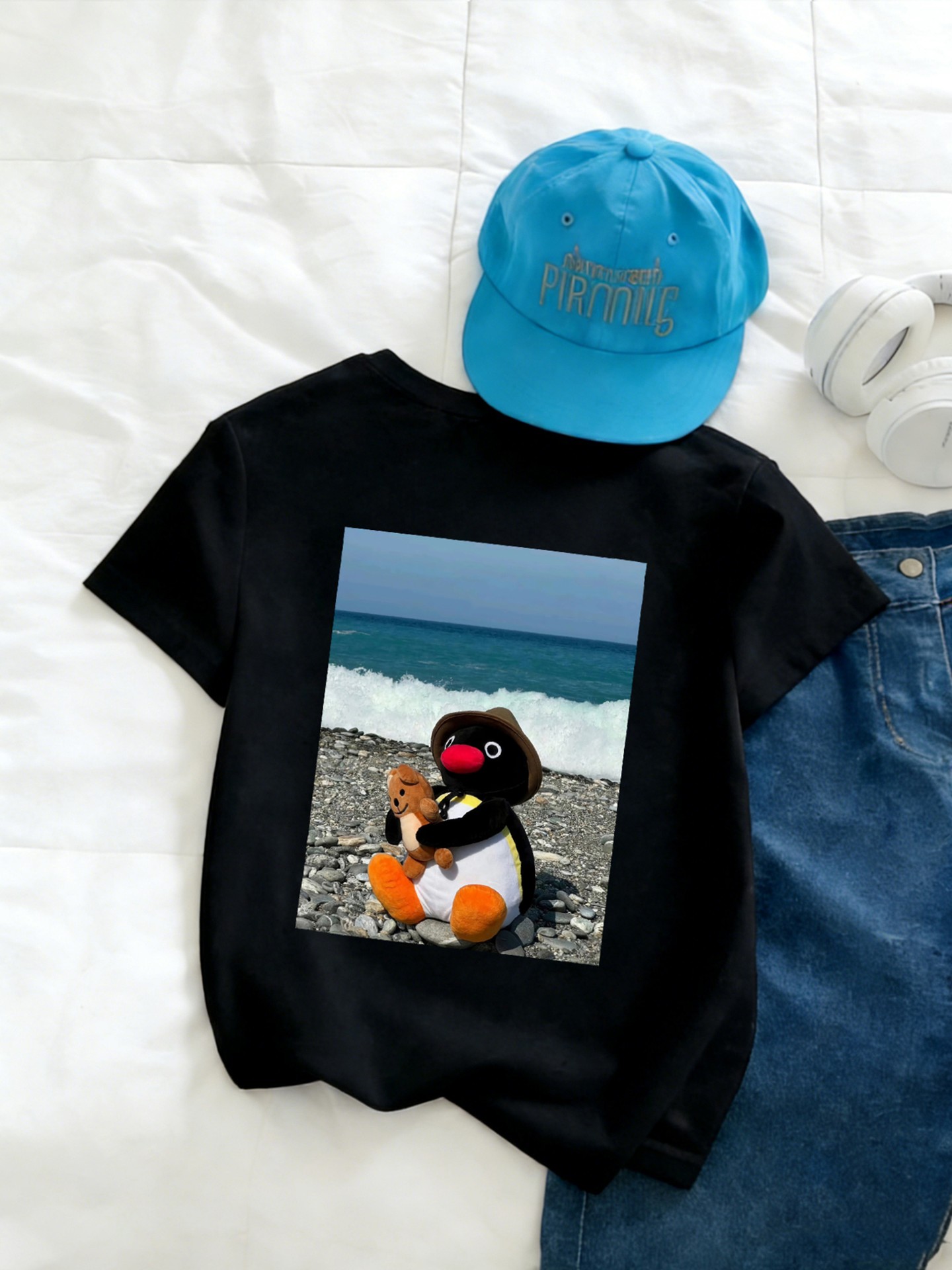 Cool-Girl Cartoon Graphic Tee