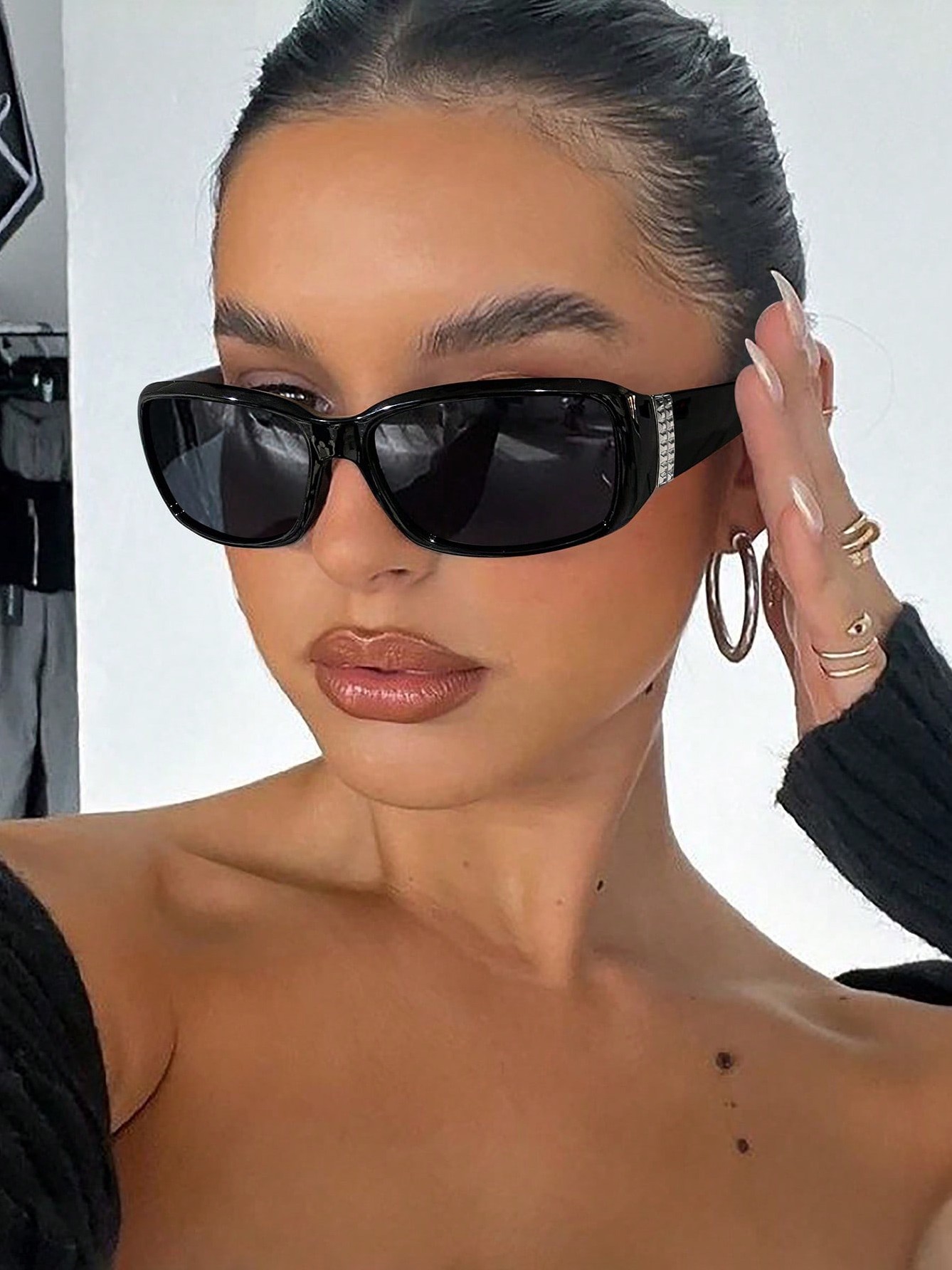 Metal Detail Retro Sunglasses