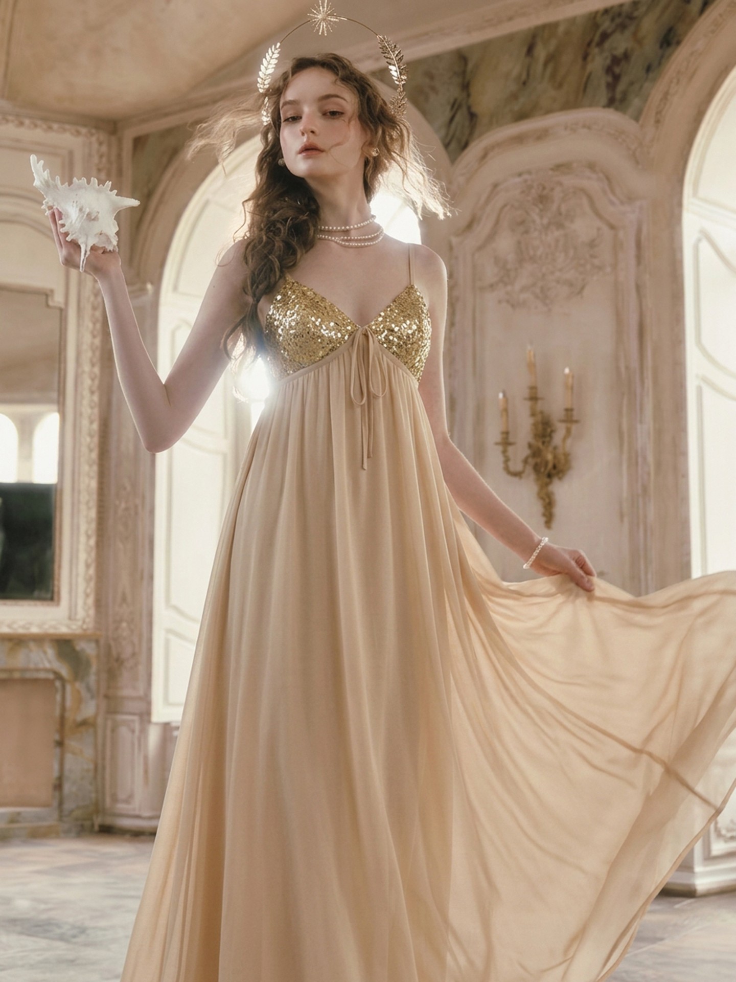 Georgette Goldie Dress