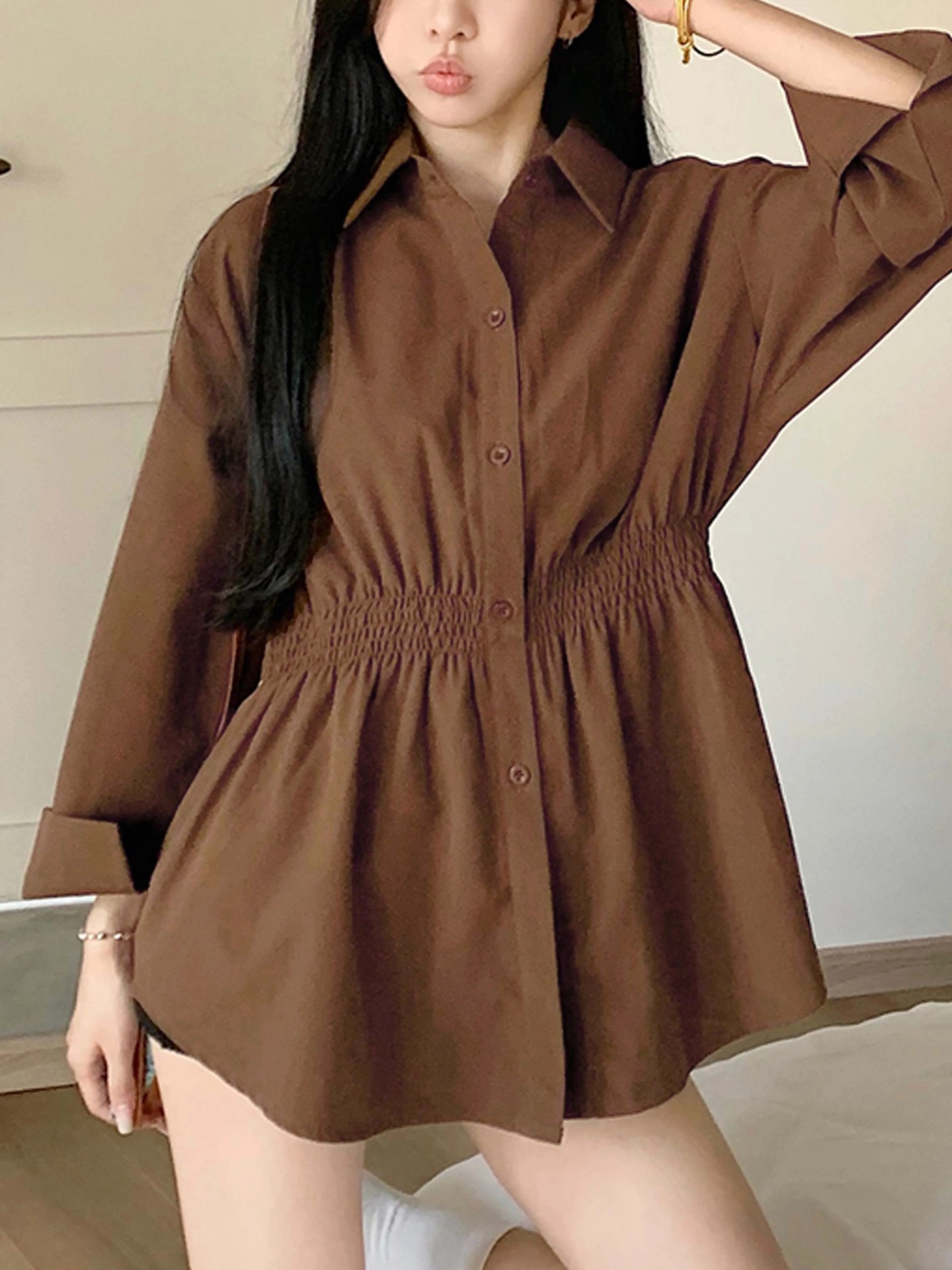 Smocked Placket Blouse