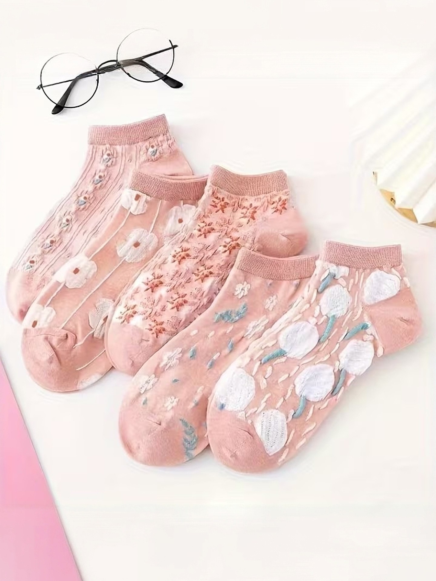 5Pairs Of Flowers Sock