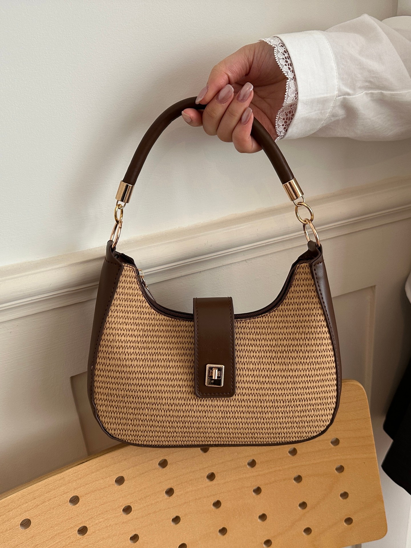 Knitted Top Handle Bags