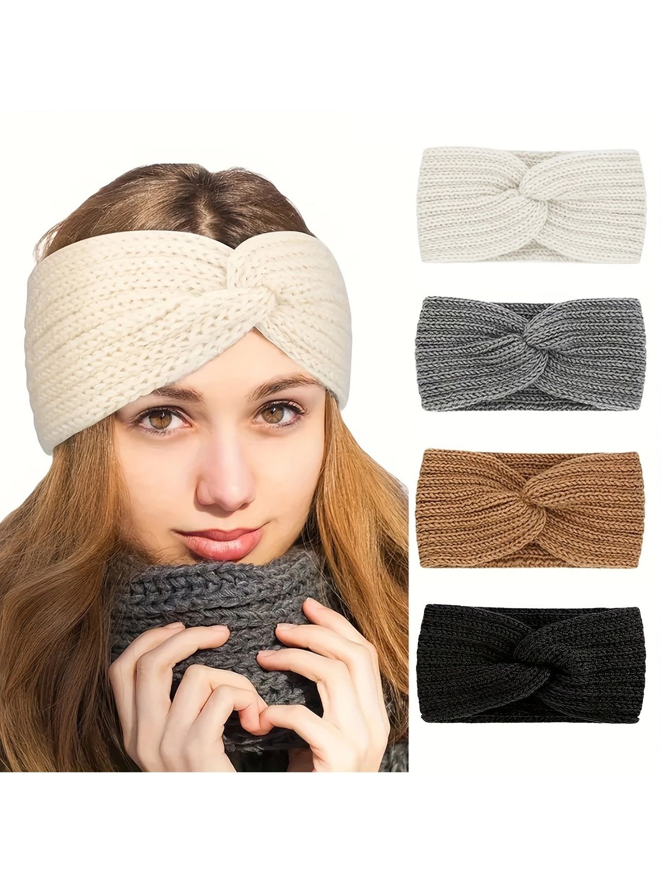 Cozy Twisted Knot Knit Headband