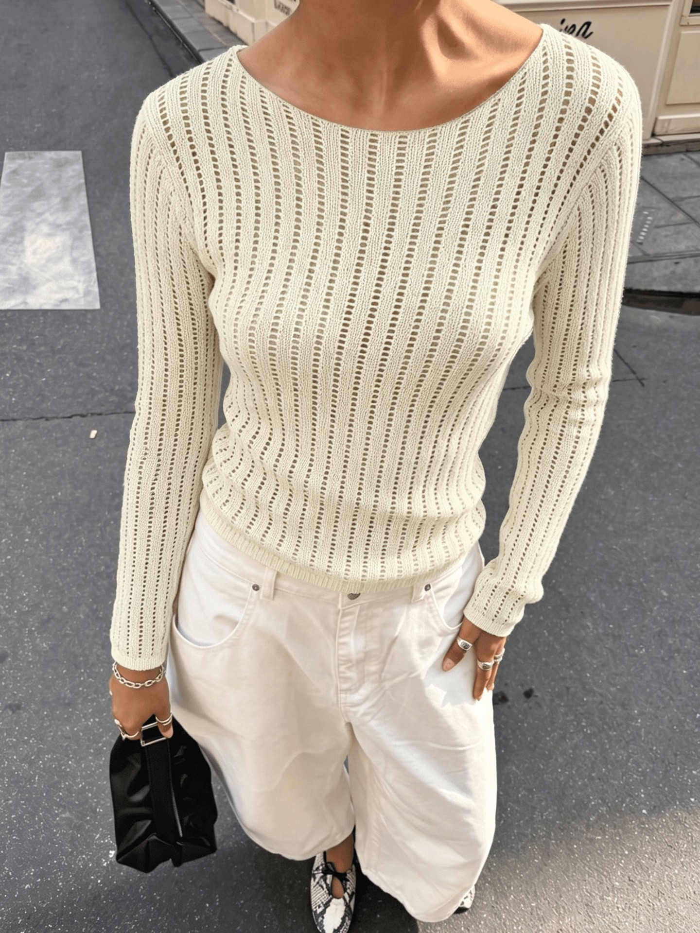 Crochet Knit Pullover