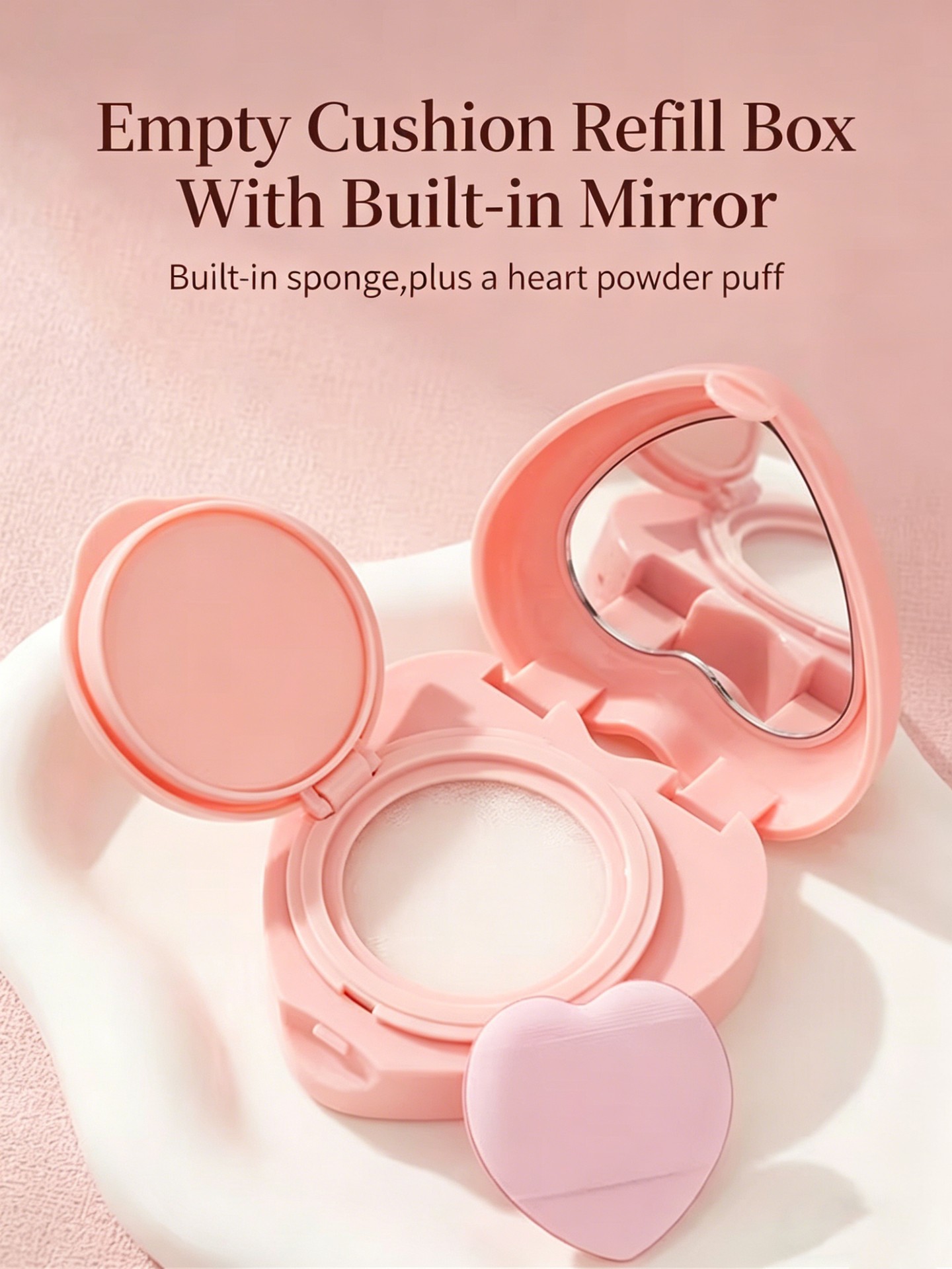 Empty Cushion Refill Box With Built-in Mirror