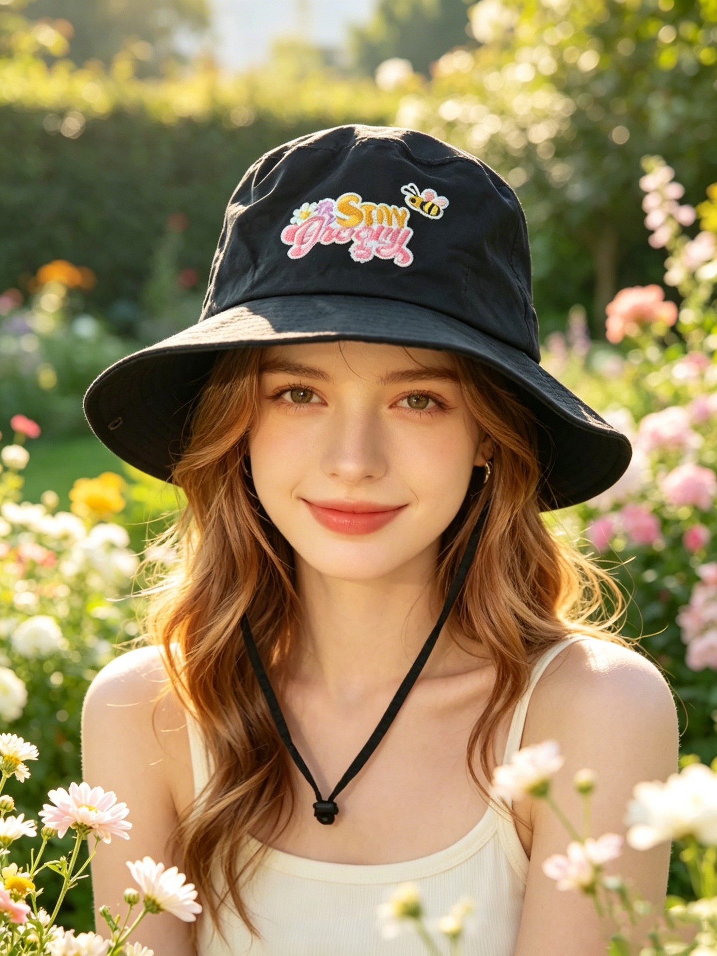Embroidered Floopy Hat