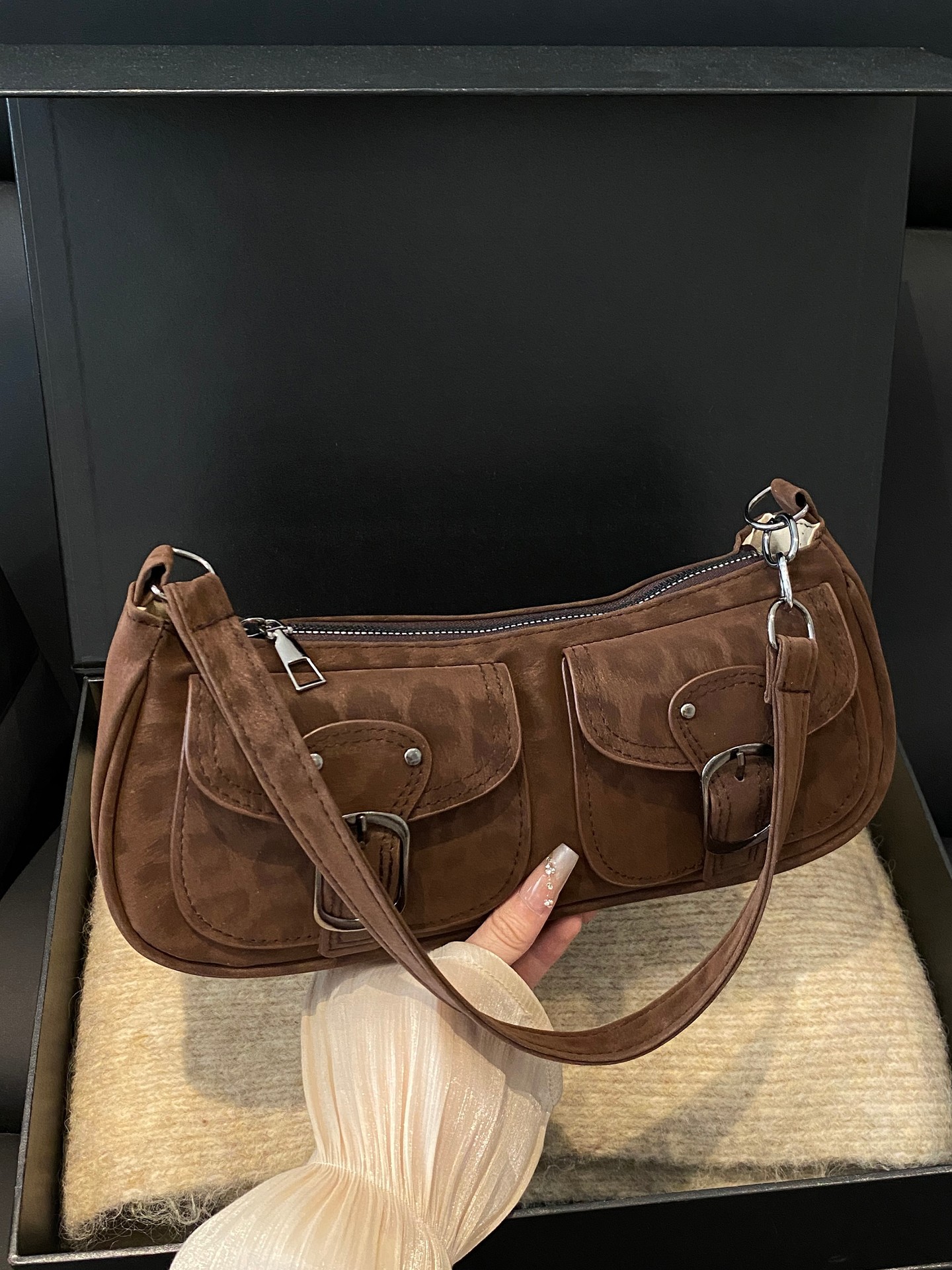 Adjustable Buckle Shoulder Bag