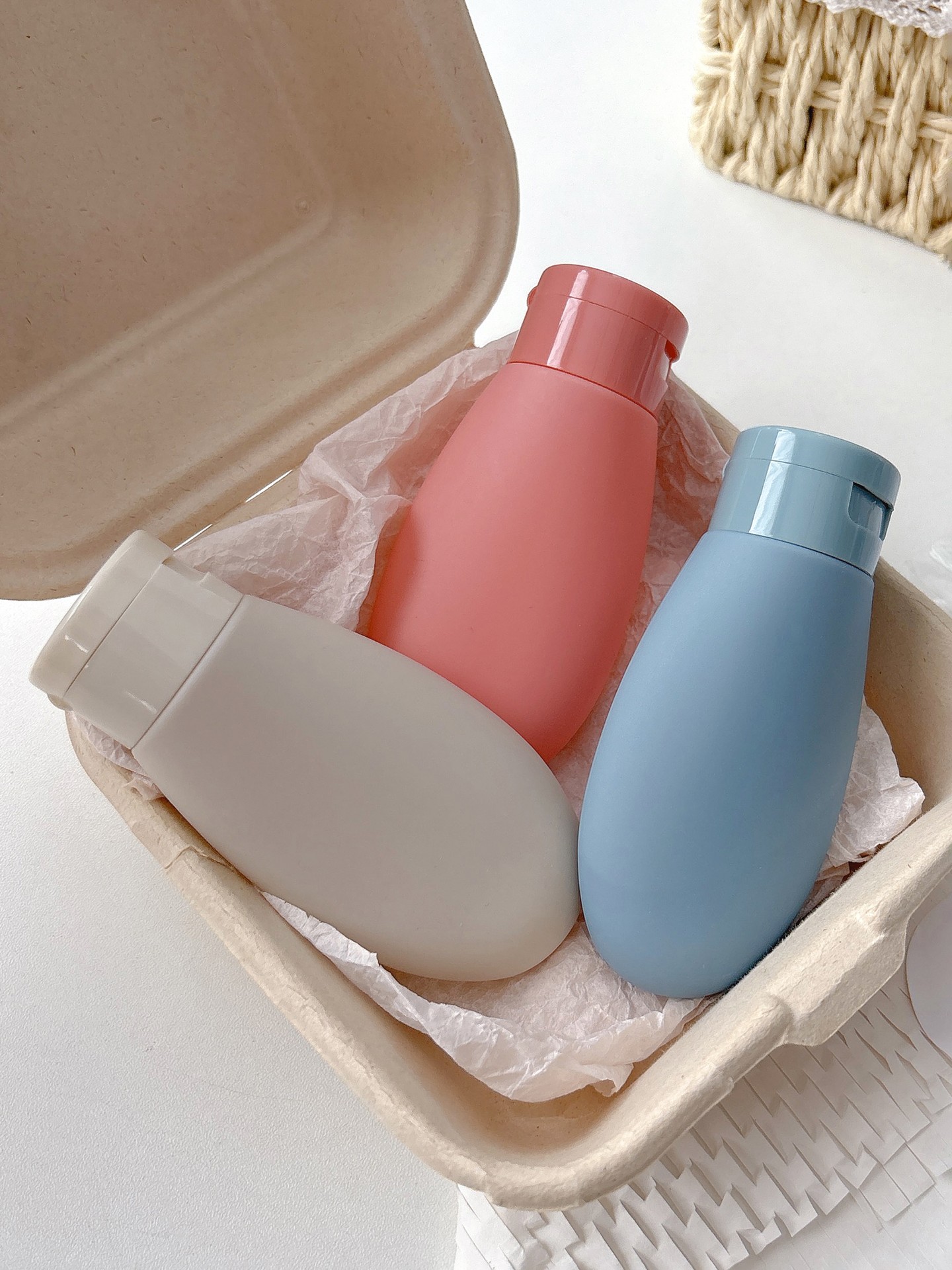 3Pcs Color Block Cosmetic Bottle
