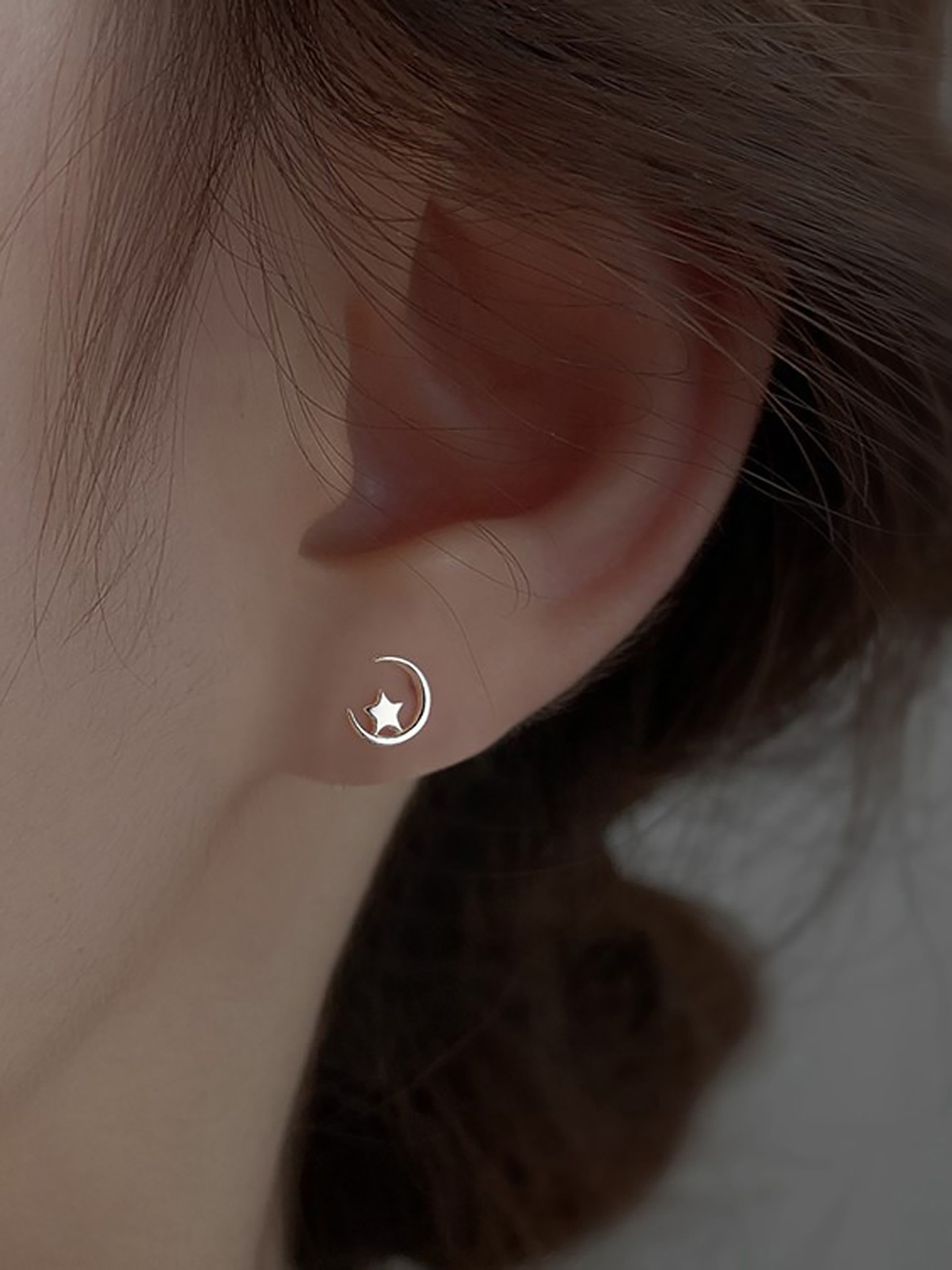 Moon Stud Earrings