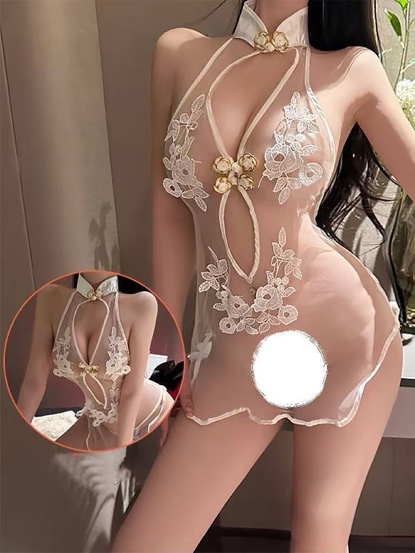 Embroidered Sexy Slip
