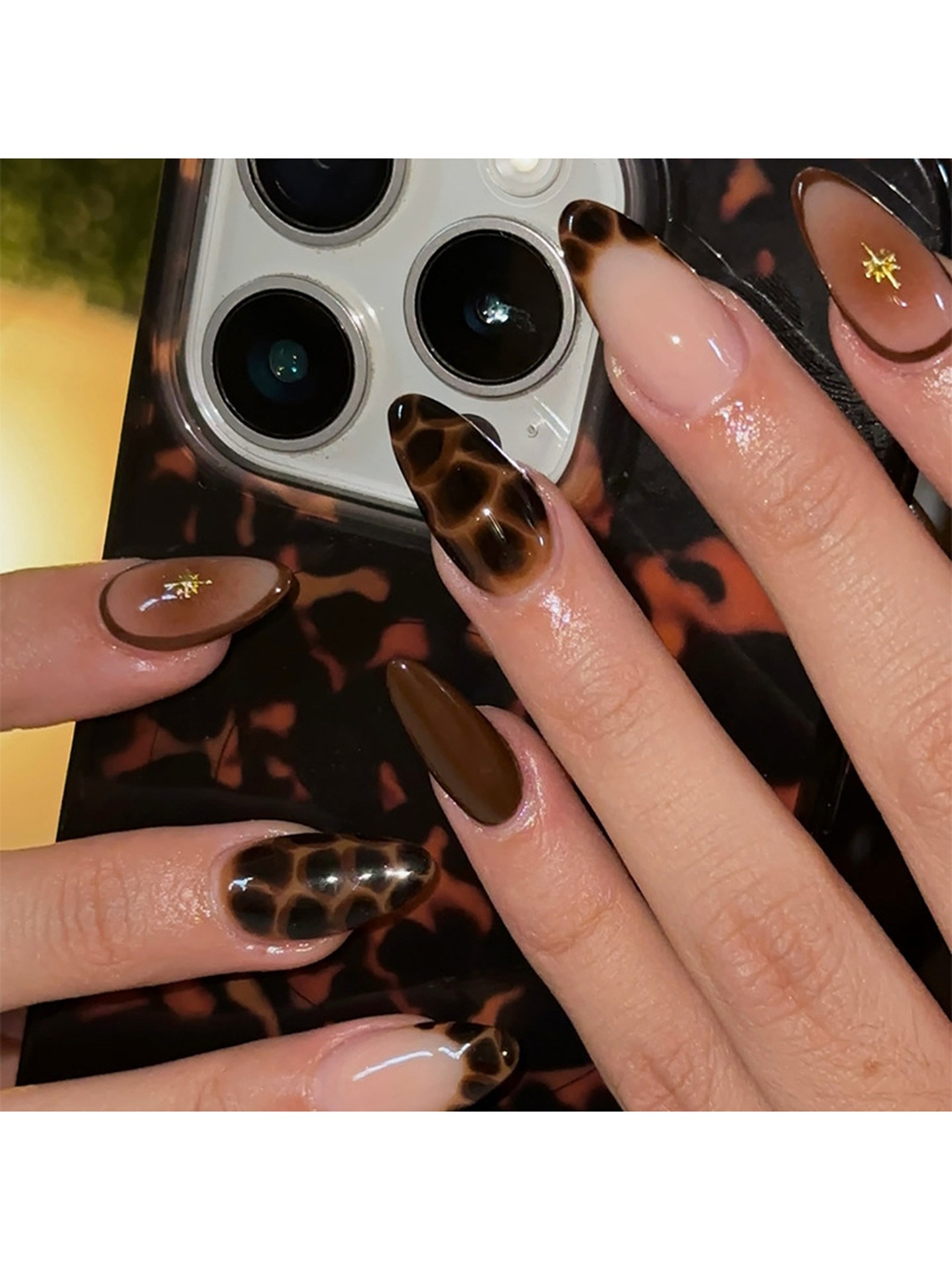 Leopard print Artificial Nails