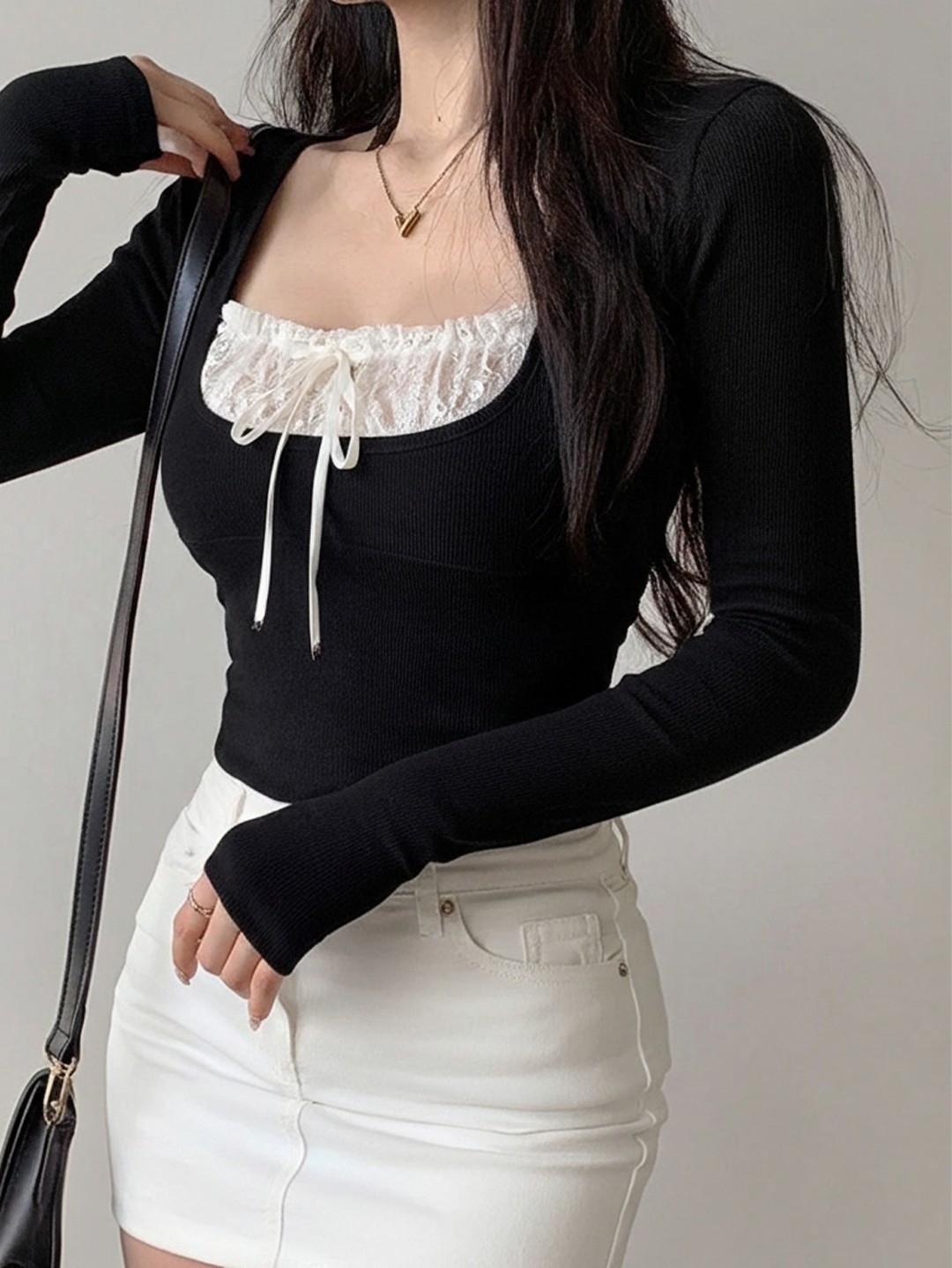 Ruched Lace Top