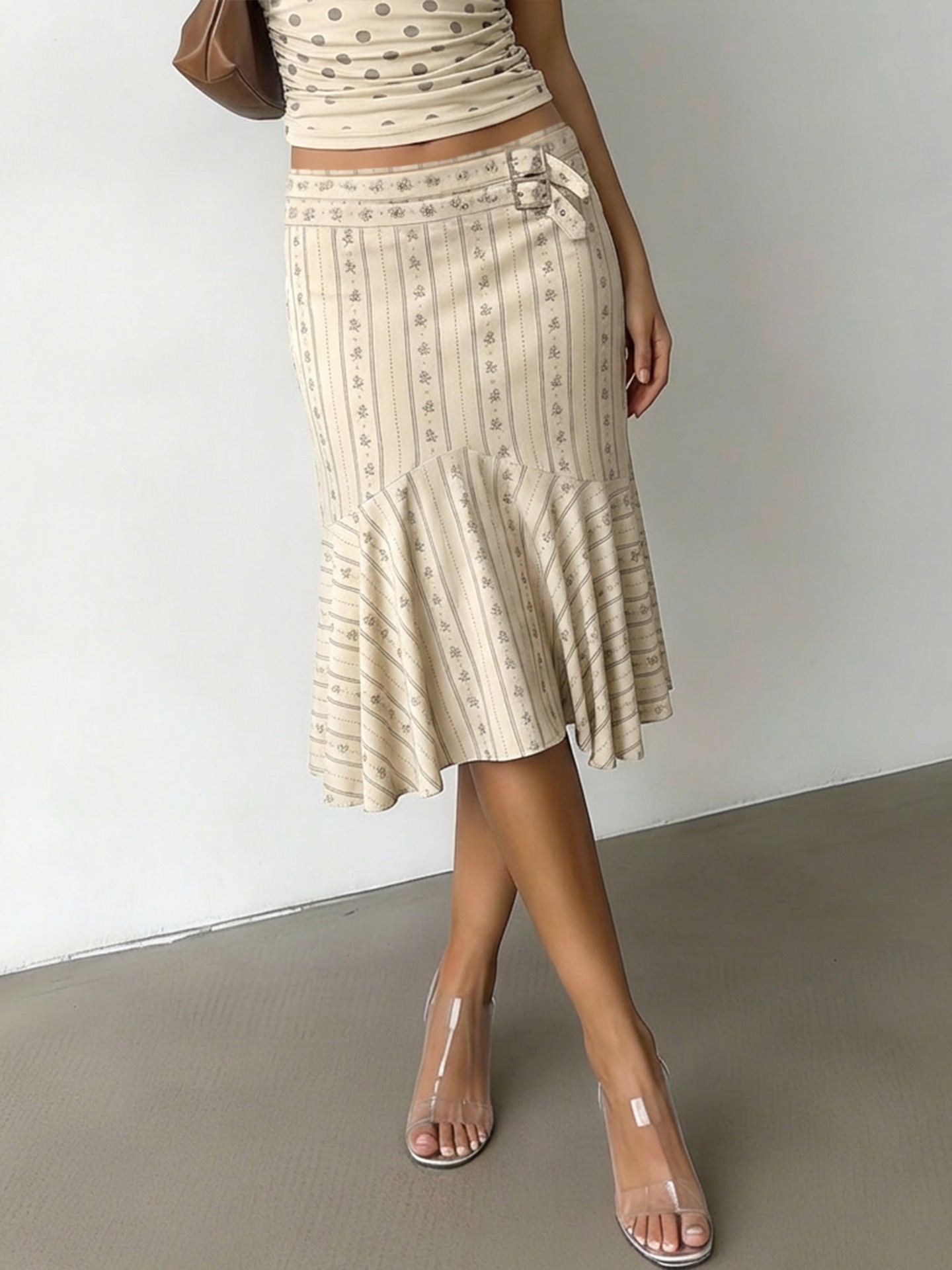 Elegant Draped Mermaid Skirt