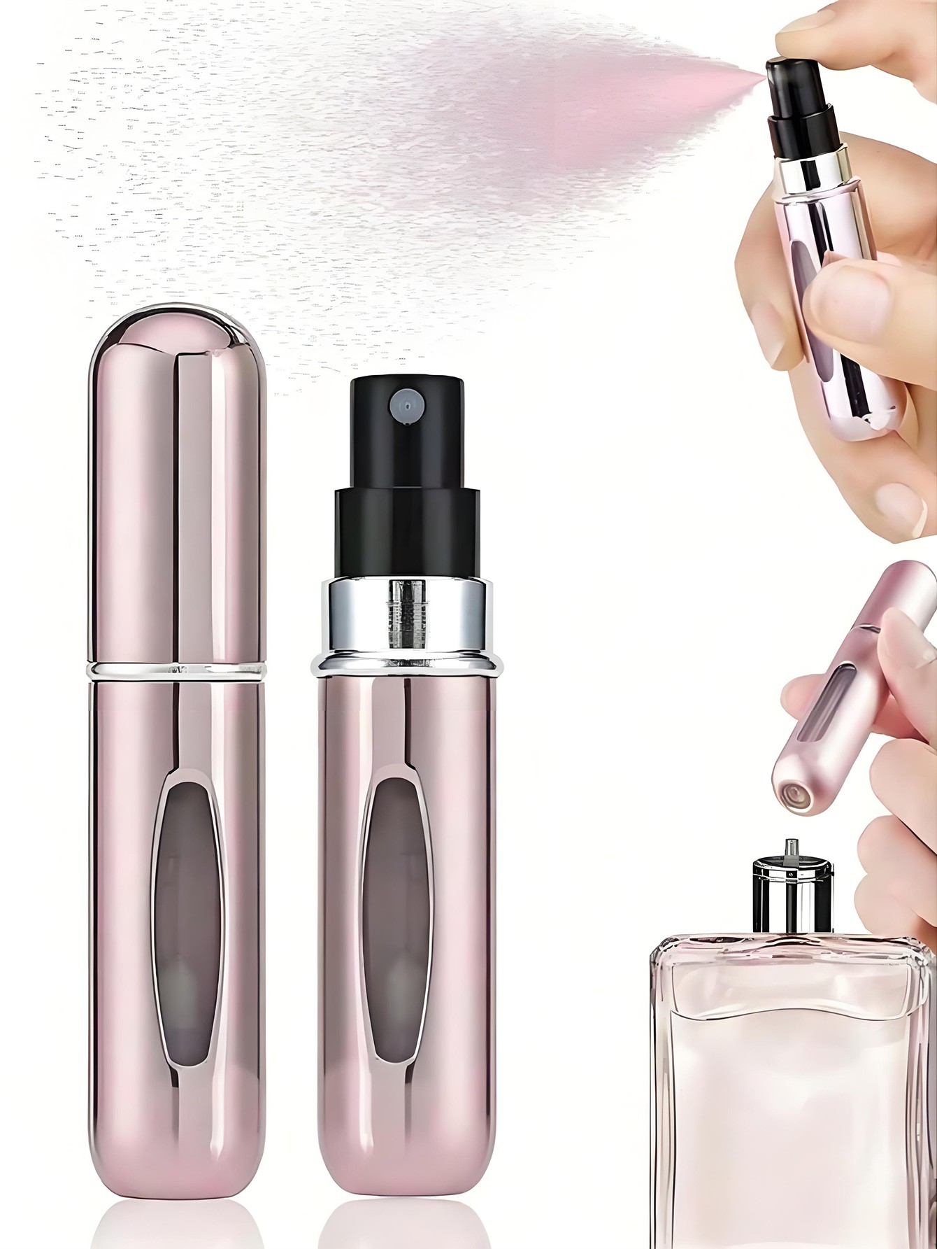 Metal Detail Cosmetic Bottle
