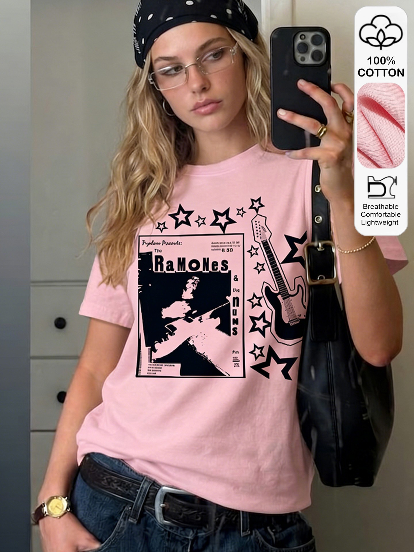 Retro Rock Print Pullover T-Shirt