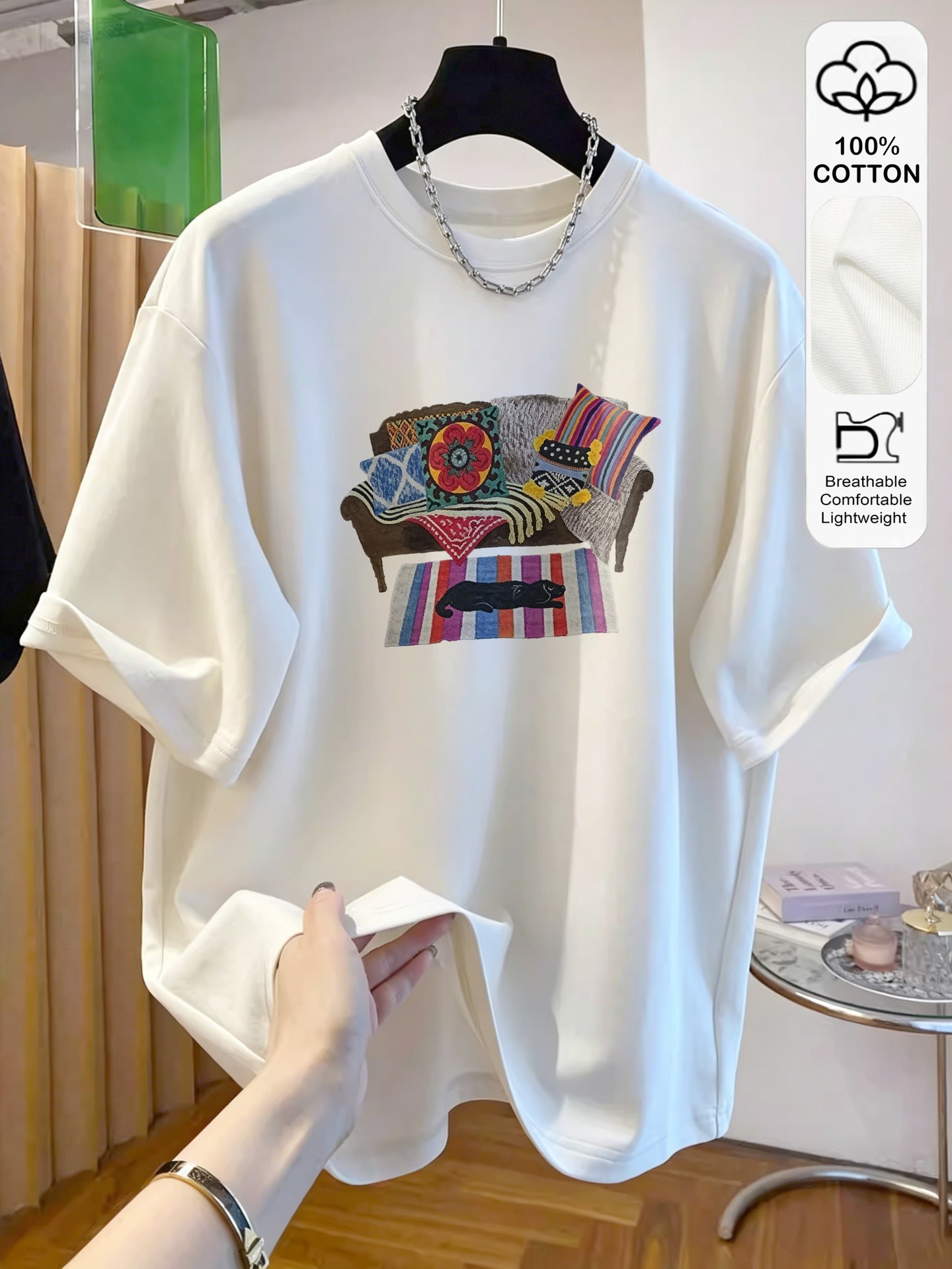 Chill Print Pullover T-Shirt