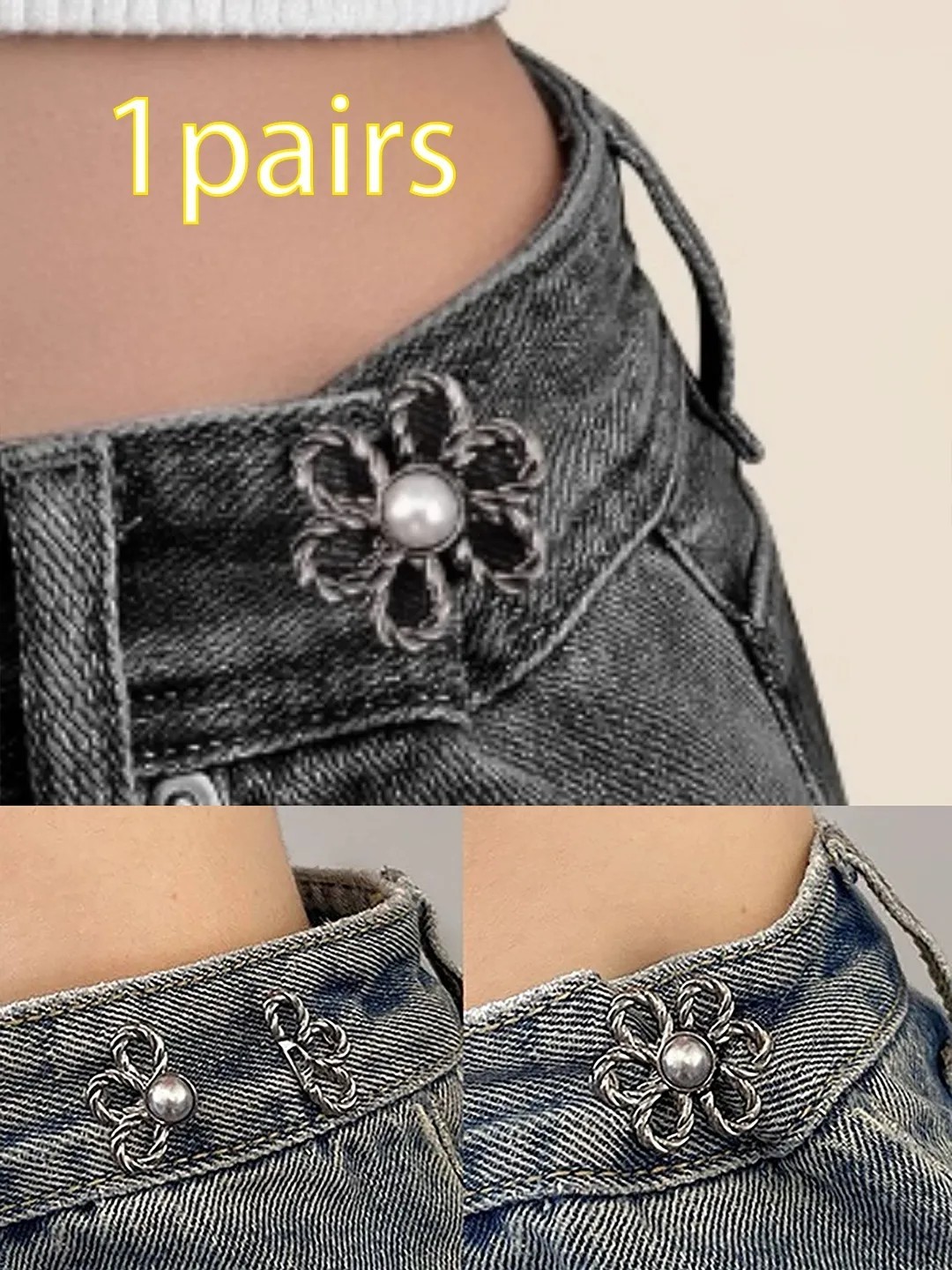 2pairs Floral Clothing adjuster