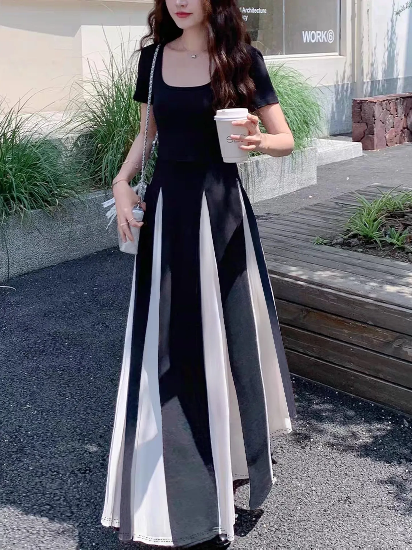 contrast a line dress A-Line | Savana Maxi dress