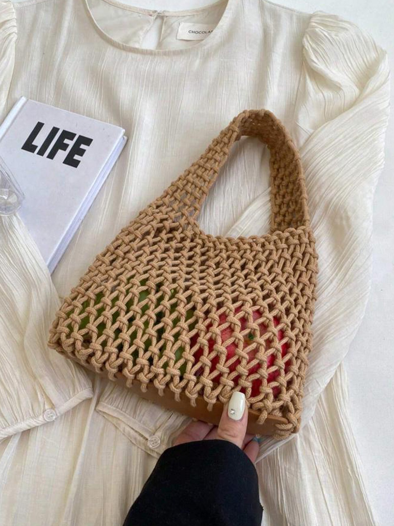Knitted Top Handle Bags