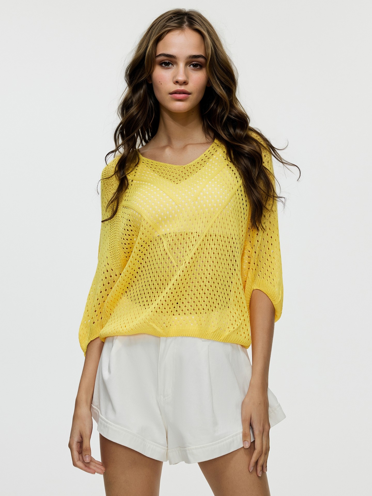 Openwork Knit Pullover