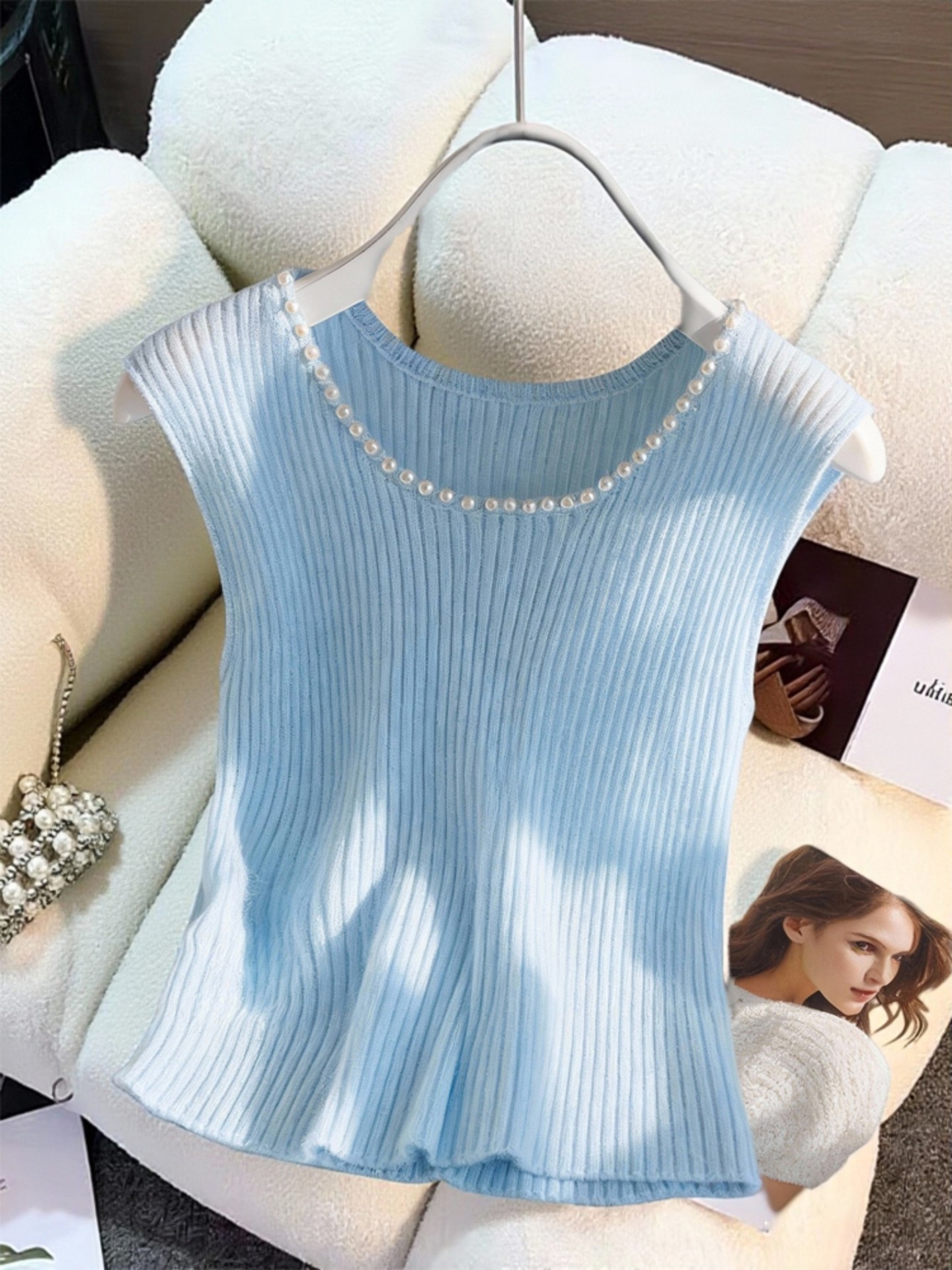 Pearled Knit Top
