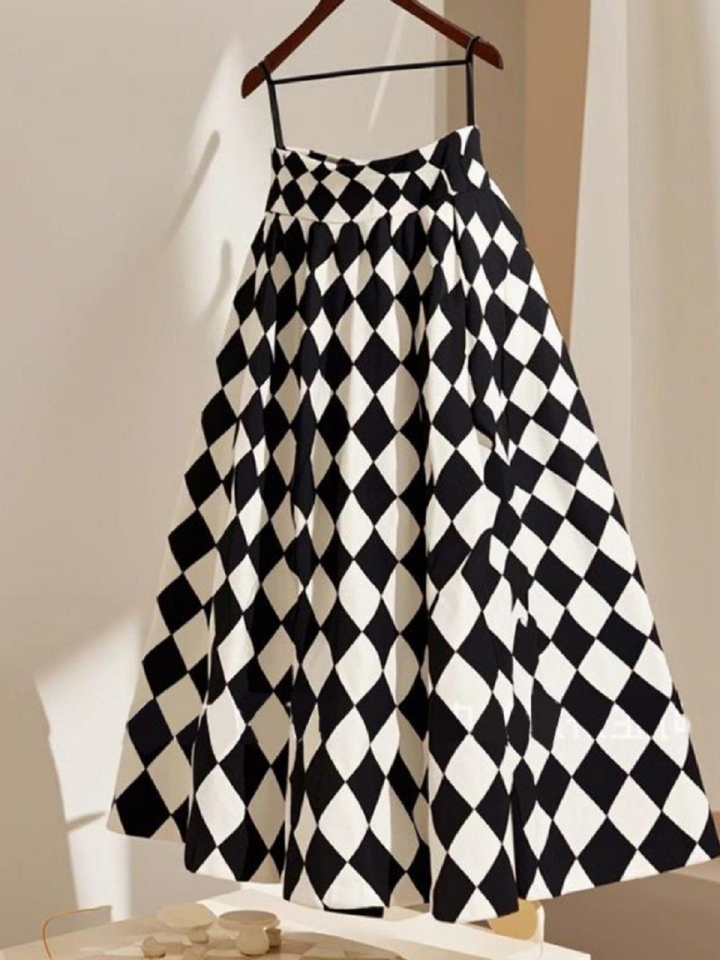checkered circular skirts