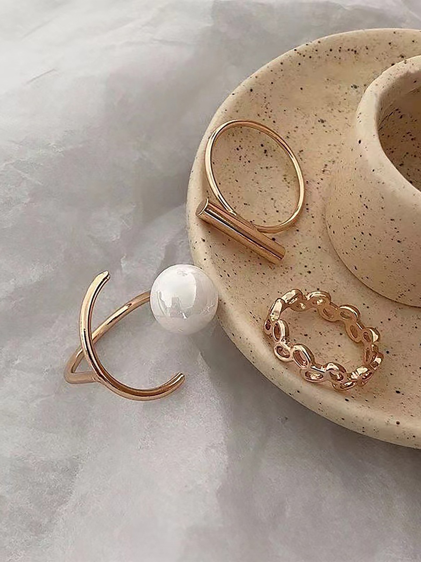 Pearl Ring Set
