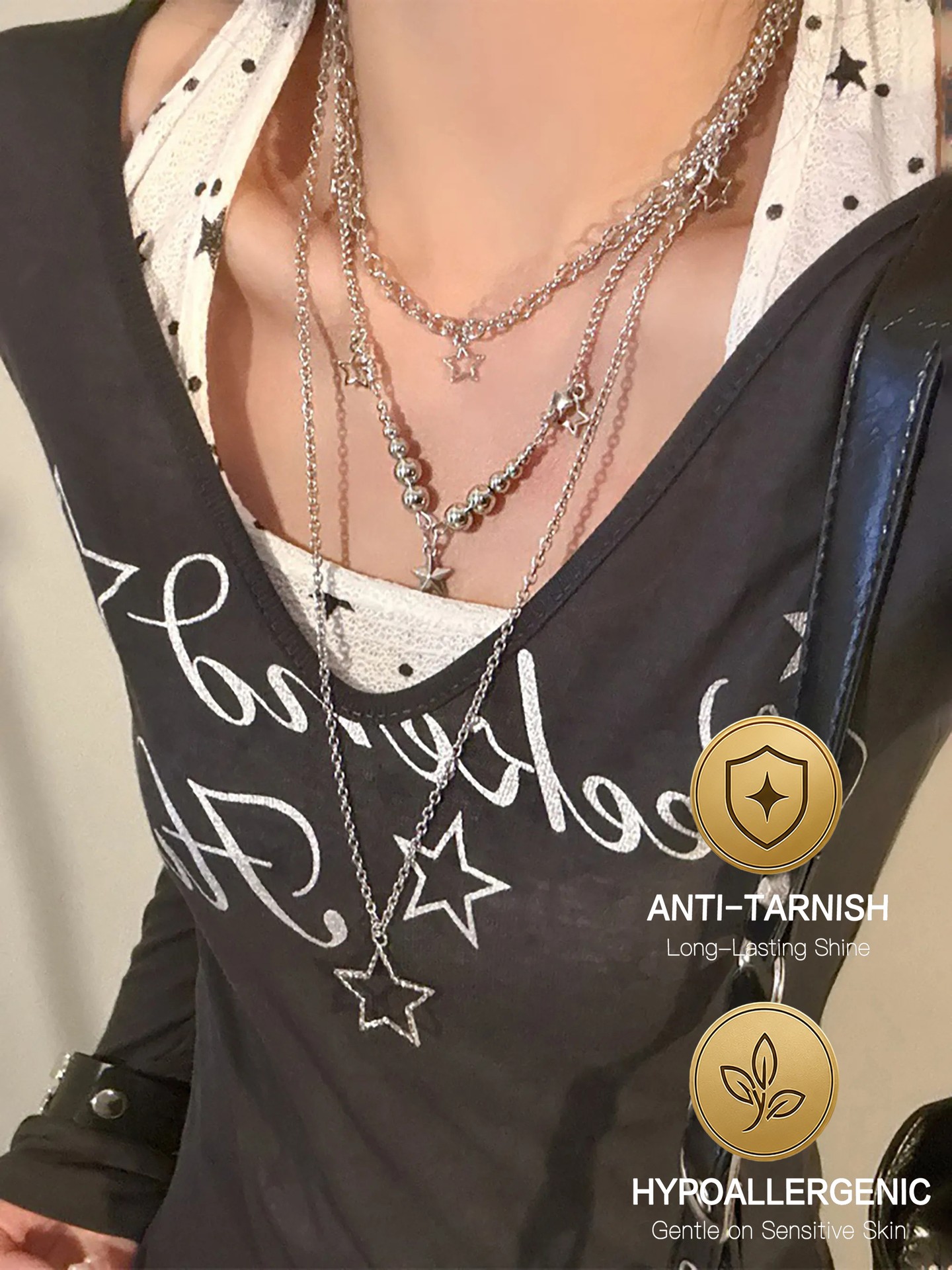 Hypoallergenic and Anti-Tarnish Chain Artificial Jewellery - Necklace Set