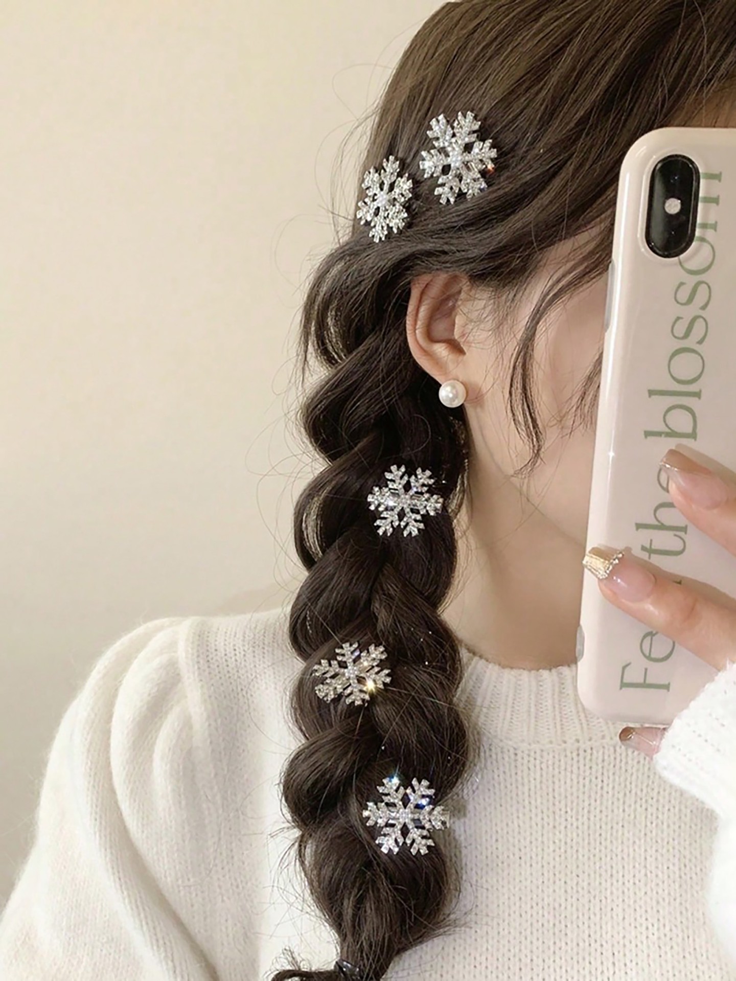 5 Pcs Rhinestone Hair Clip