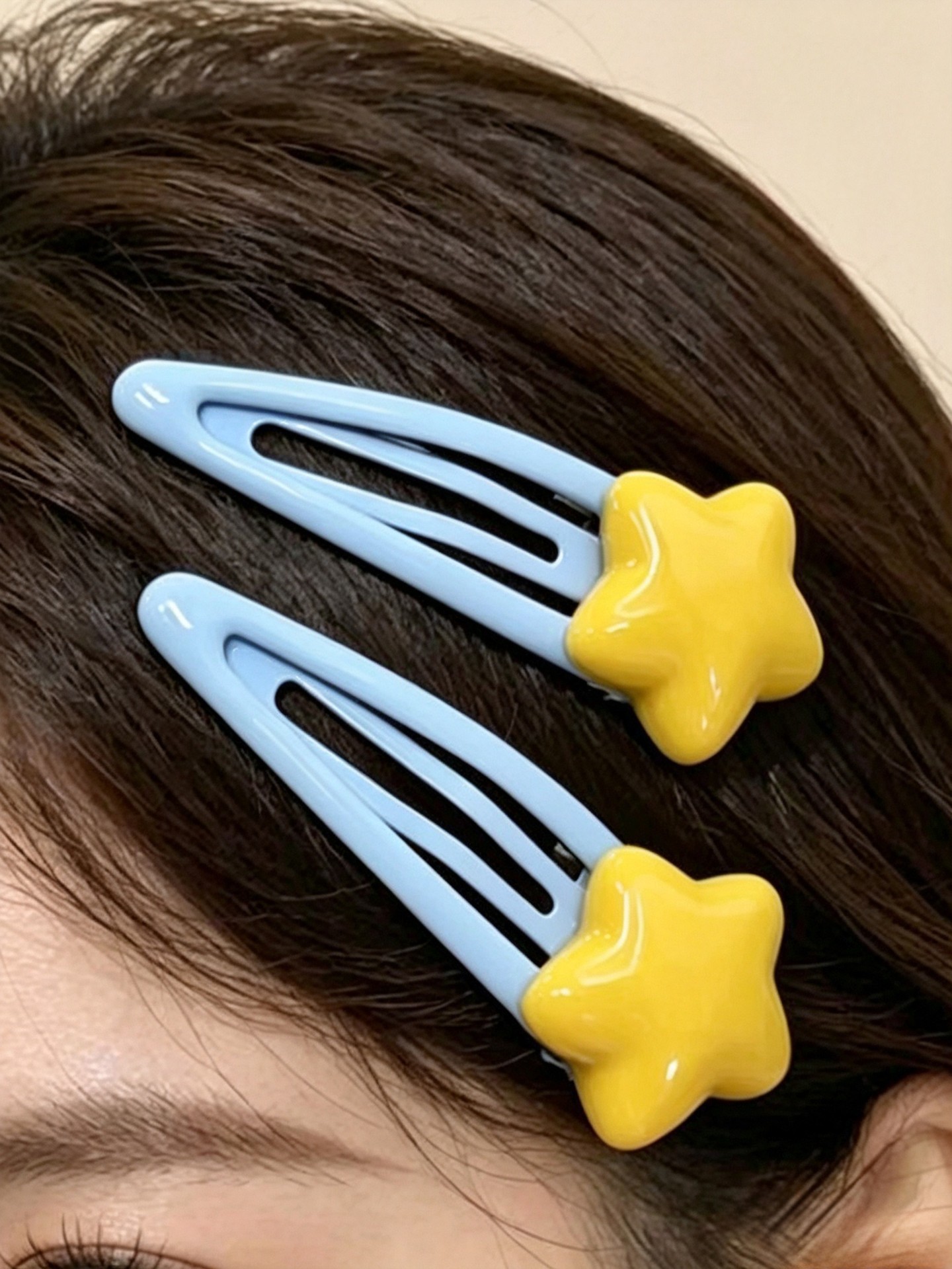 5pcs Color Block Hair Clip