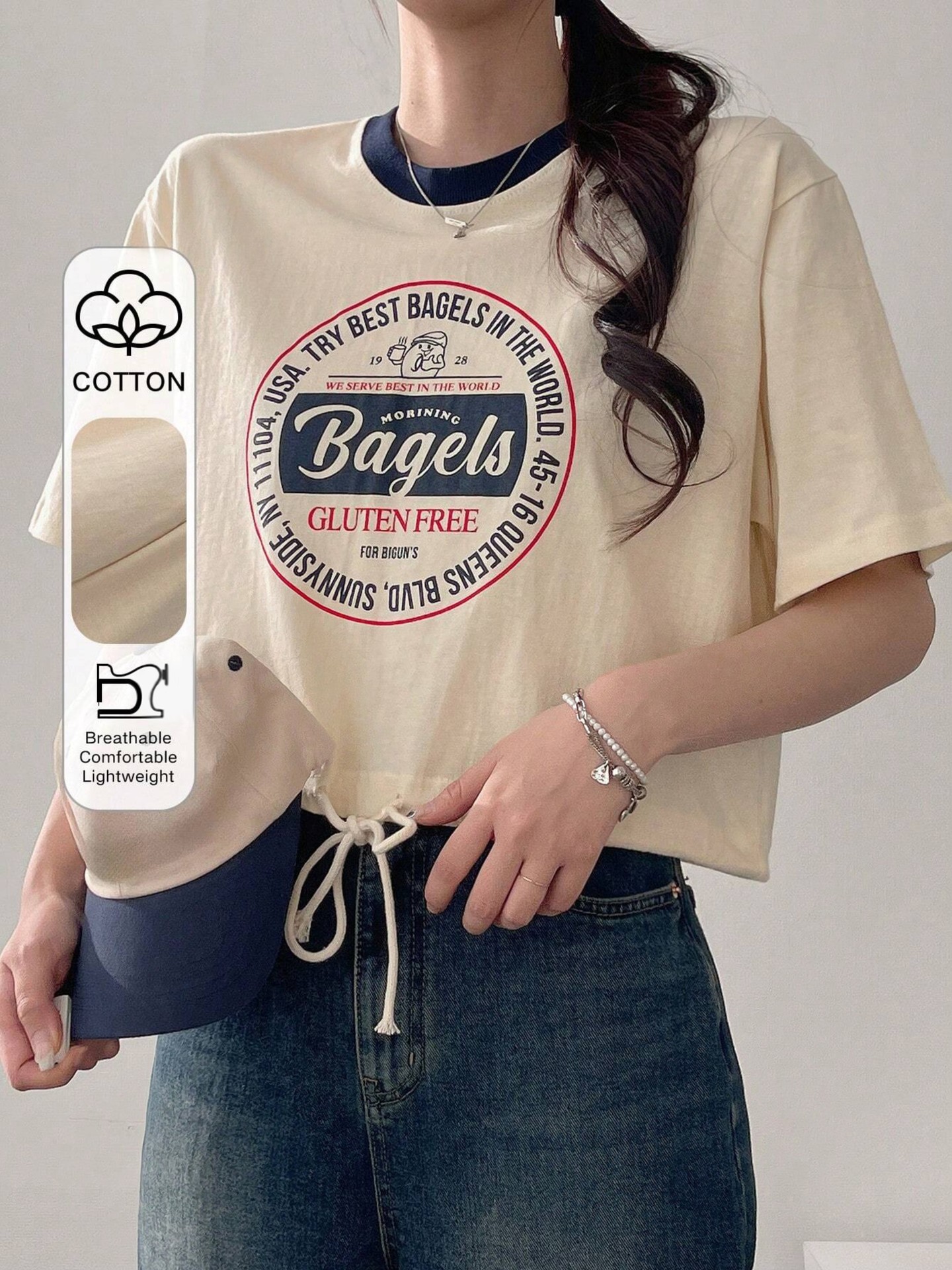 Drawstring Pullover T-Shirt