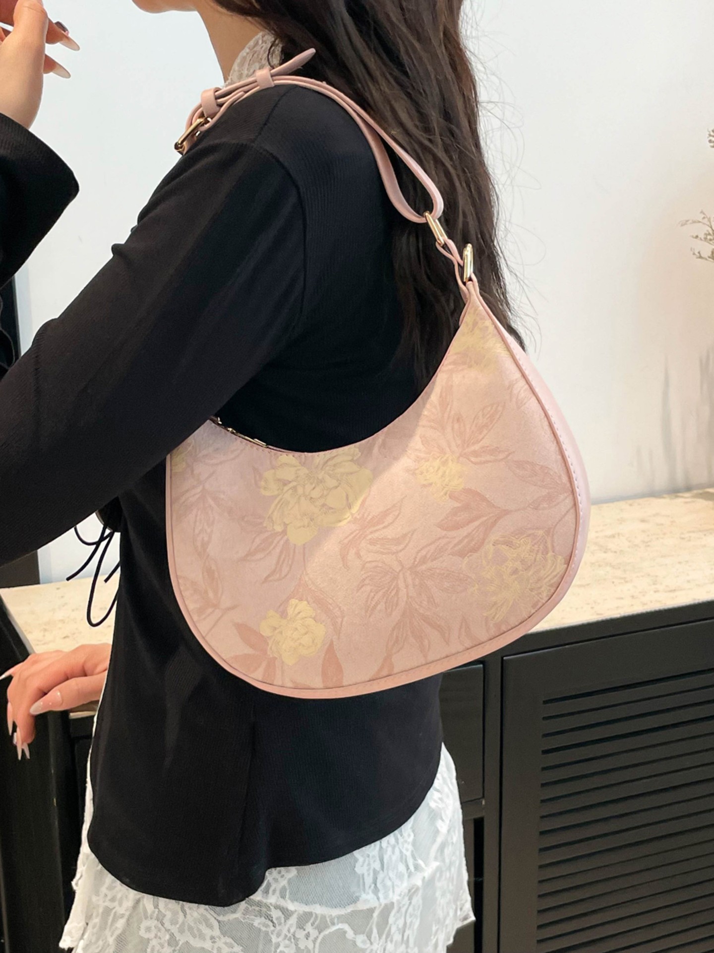 Adjustable Buckle Shoulder Bag