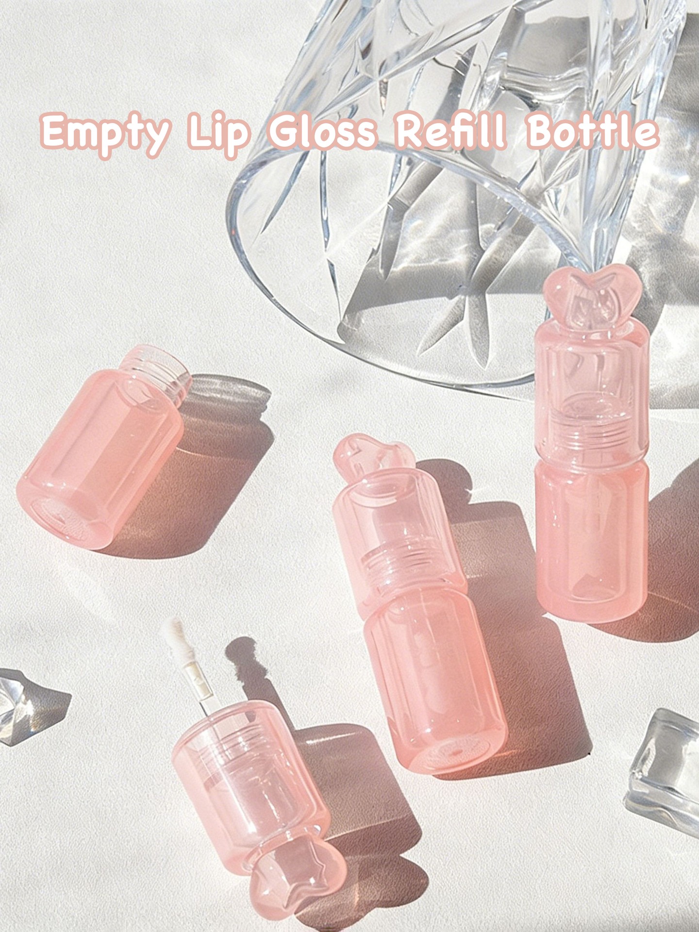 Empty Heart Cosmetic Bottle