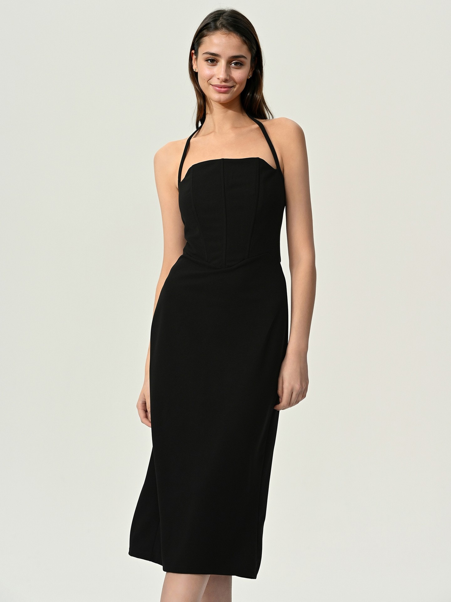 Halter Slit Bodycon Dress