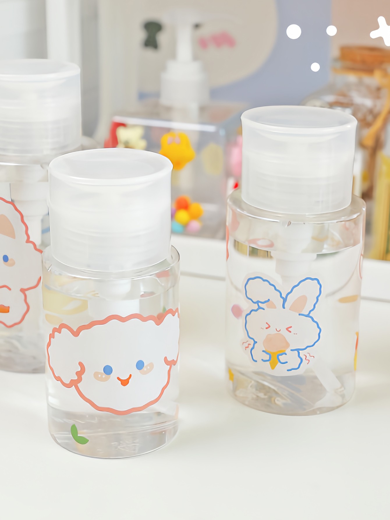 Bow Stickers Cosmetic Bottle
