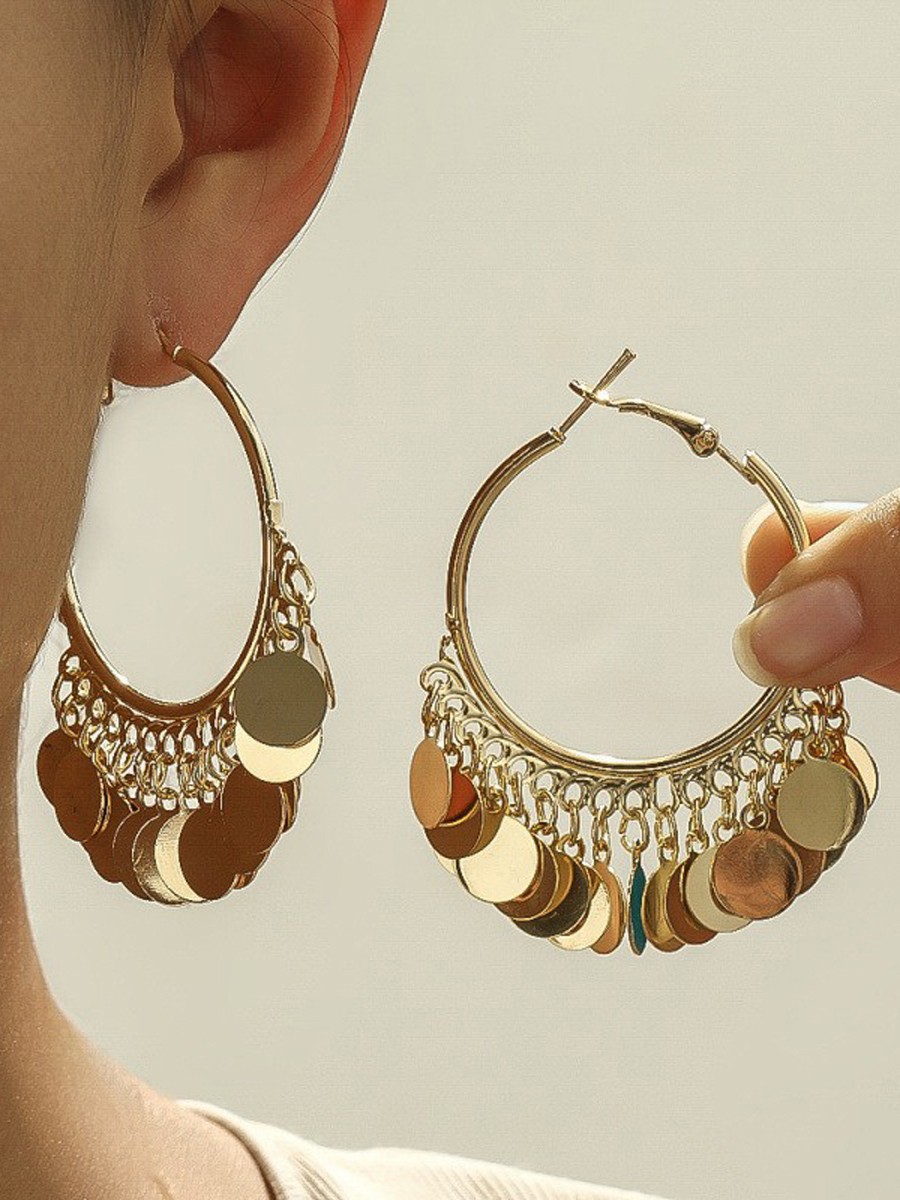 Contrast Sequin Artificial Jewellery - Hoop