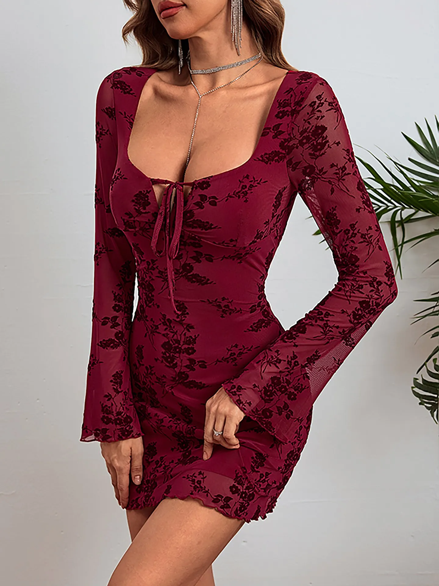 bodycon dress lace up | Savana high rated