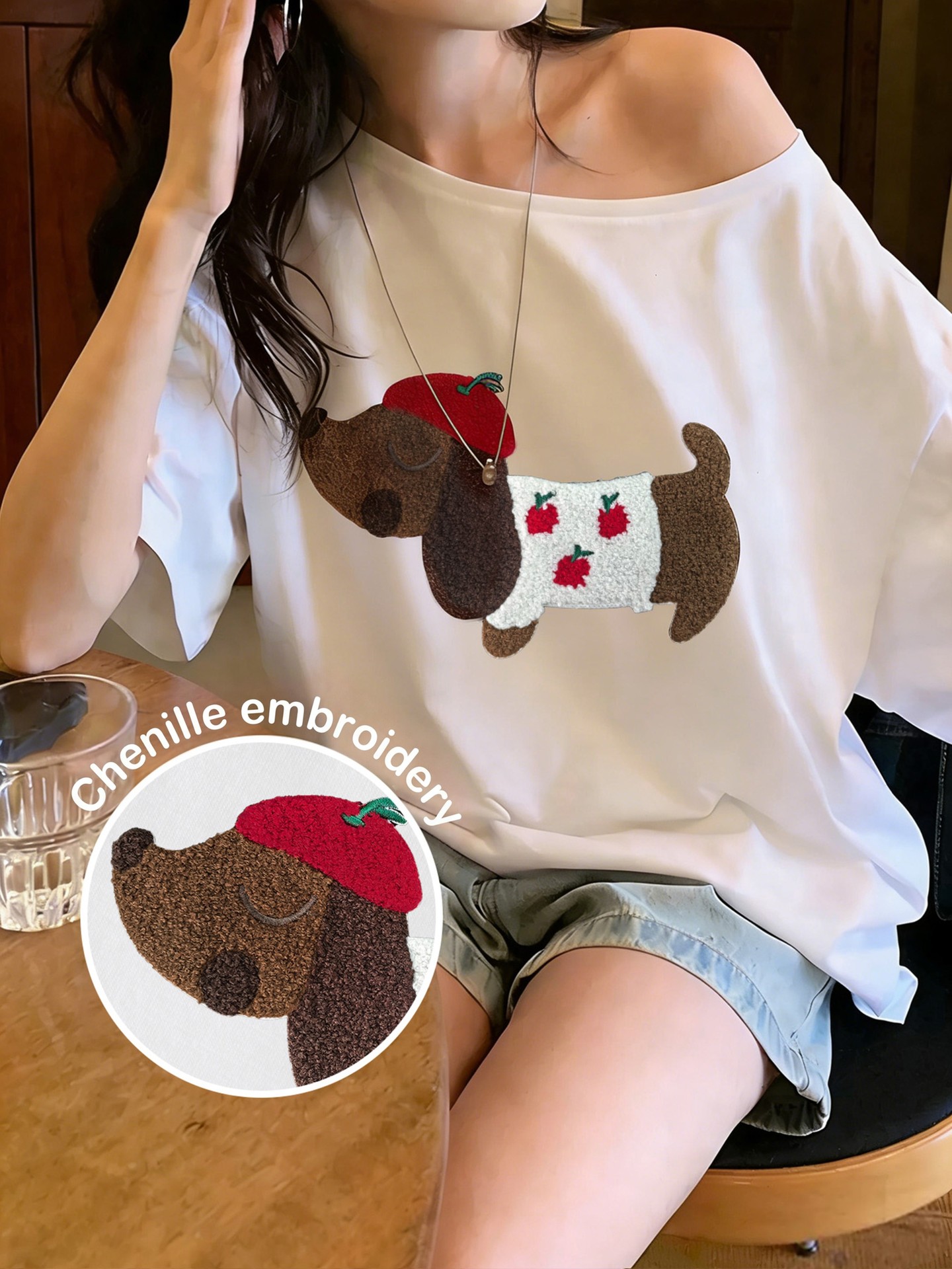Appliquéd Pullover T-Shirt