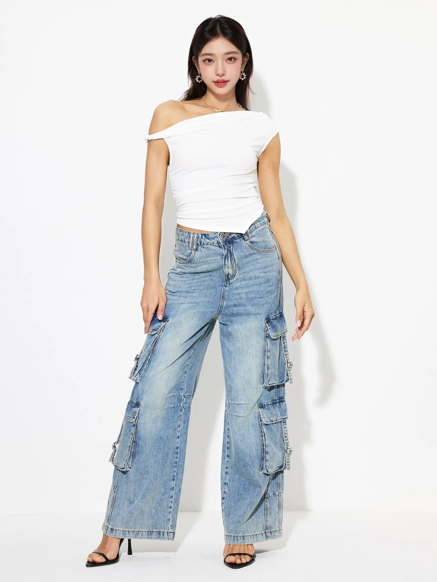 その他 SALSATION Asymmetric Tank BlueDenim S Asymmetric Tank Top | Savana | Bestsellers