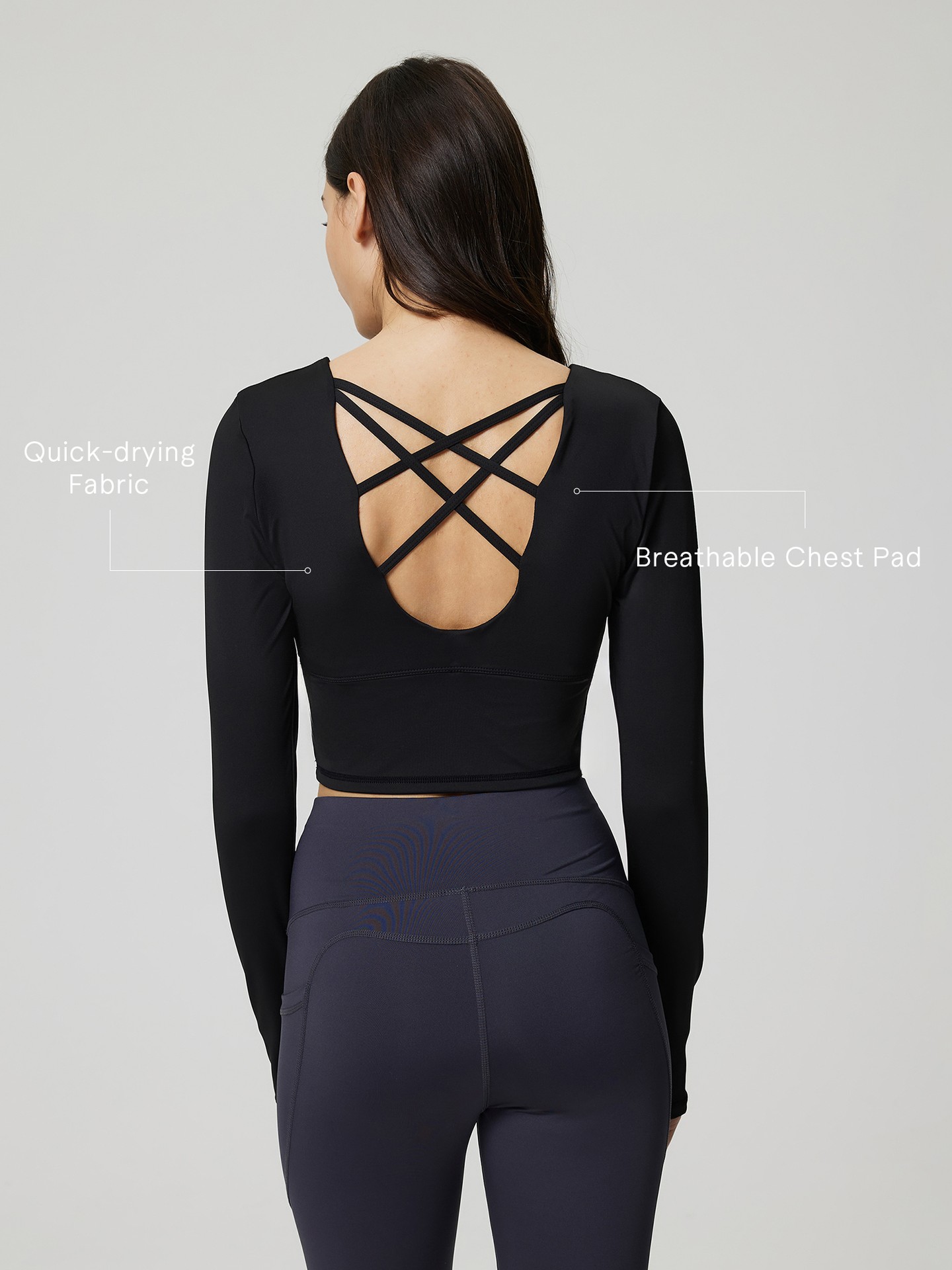 Silk Soft Open Back Long Sleeves