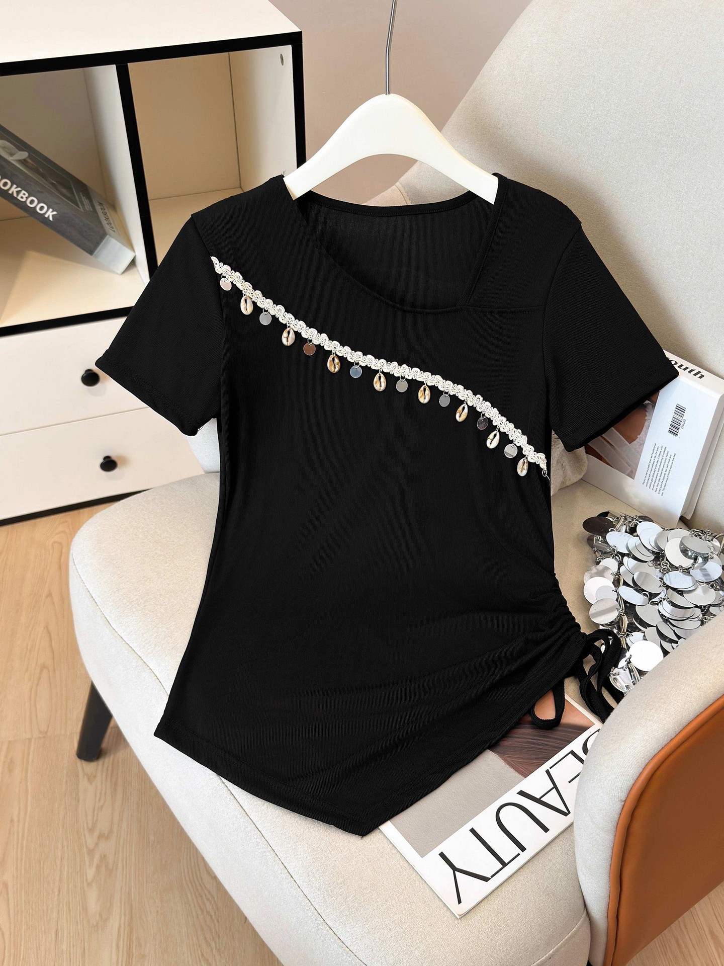 Drawstring Pullover T-Shirt